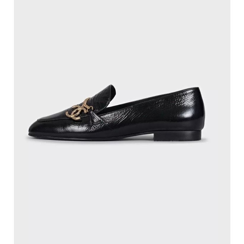 Chanel Chanel Black Leather CC Logo Ballet Flats - Size 38.5 Size US 7.5 / IT 37.5 - 1 Thumbnail