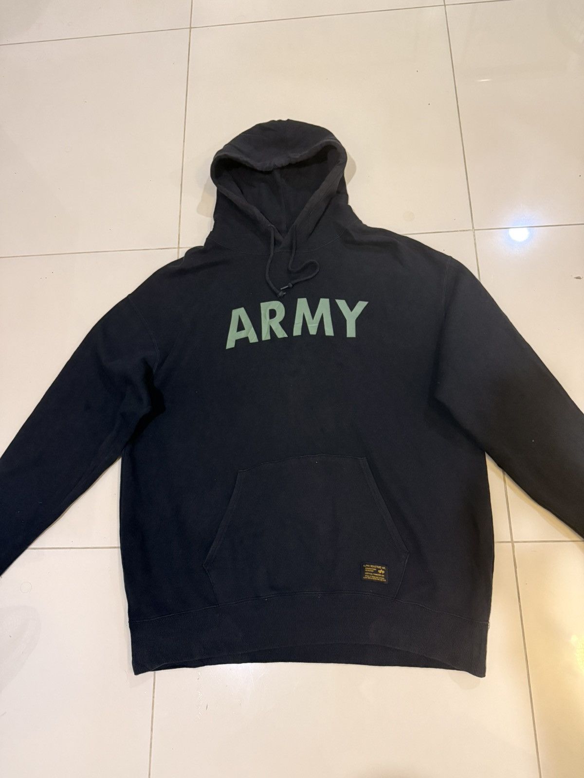 Alpha Industries Inc. Army Spellout Hoodies