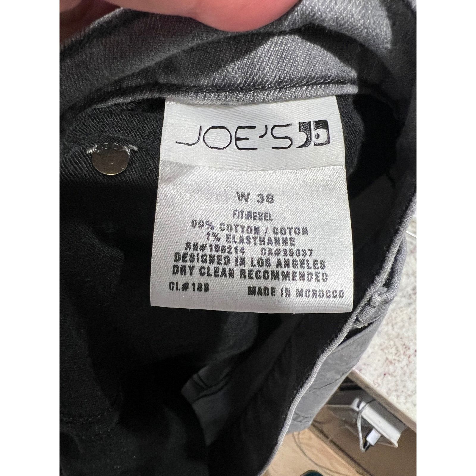 Joe's JOE'S Jeans Men's Rebel Fit Gray Wash Denim Pants Casual 38x Size US 38 / EU 54 - 6 Thumbnail