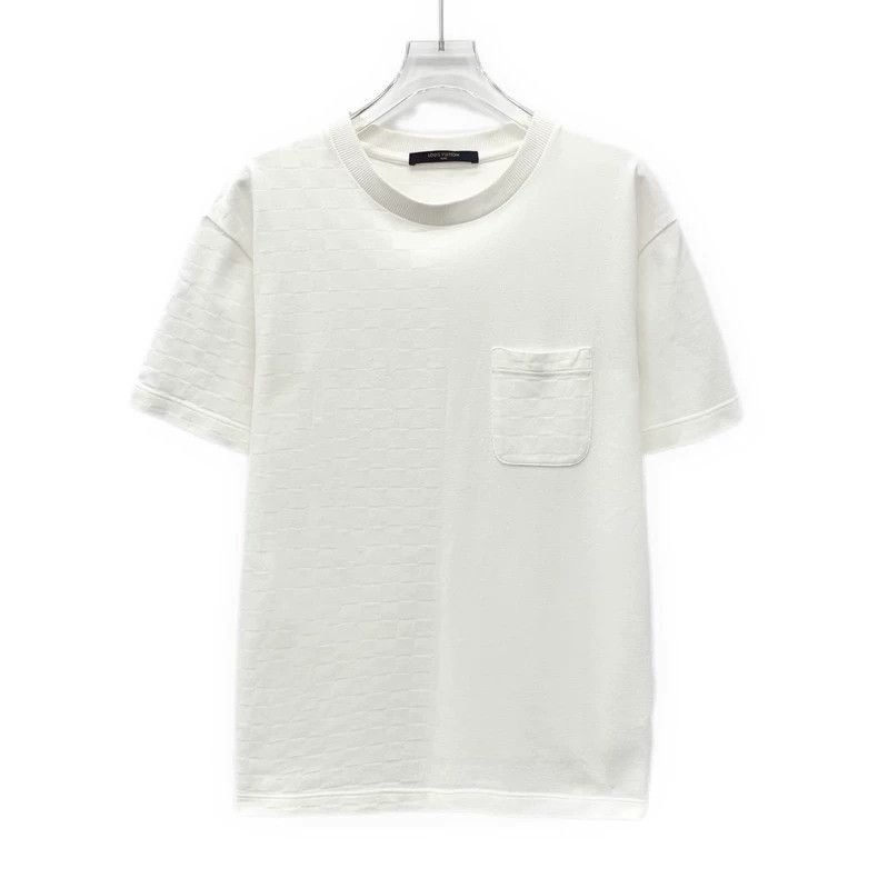 Louis Vuitton Louis Vuitton White dark checkerboard crewneck cotton shor Size US S / EU 44-46 / 1 - 1 Thumbnail
