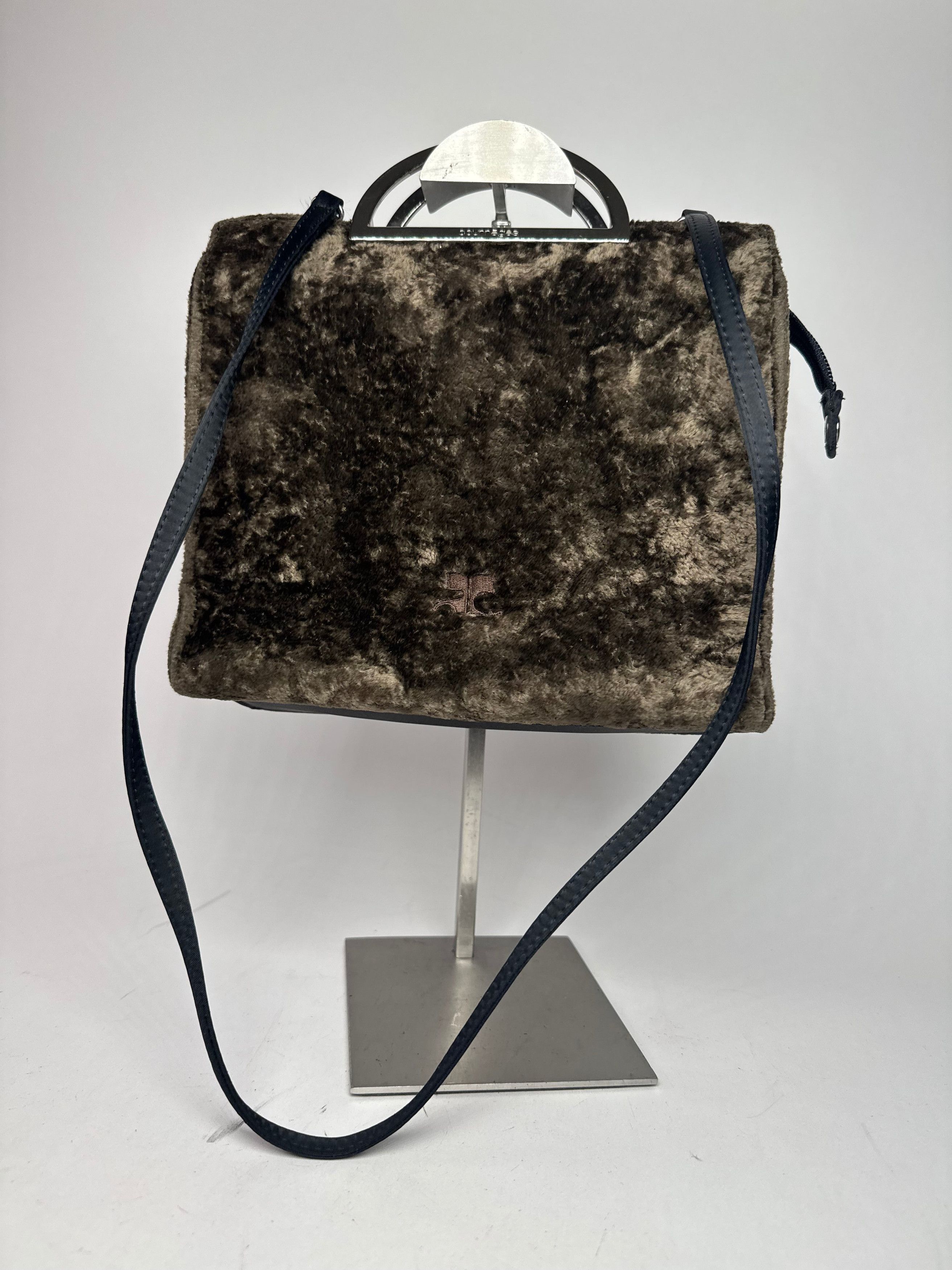 Courreges Vintage 2Way Fur Leather Bag brown Size ONE SIZE - 1 Thumbnail