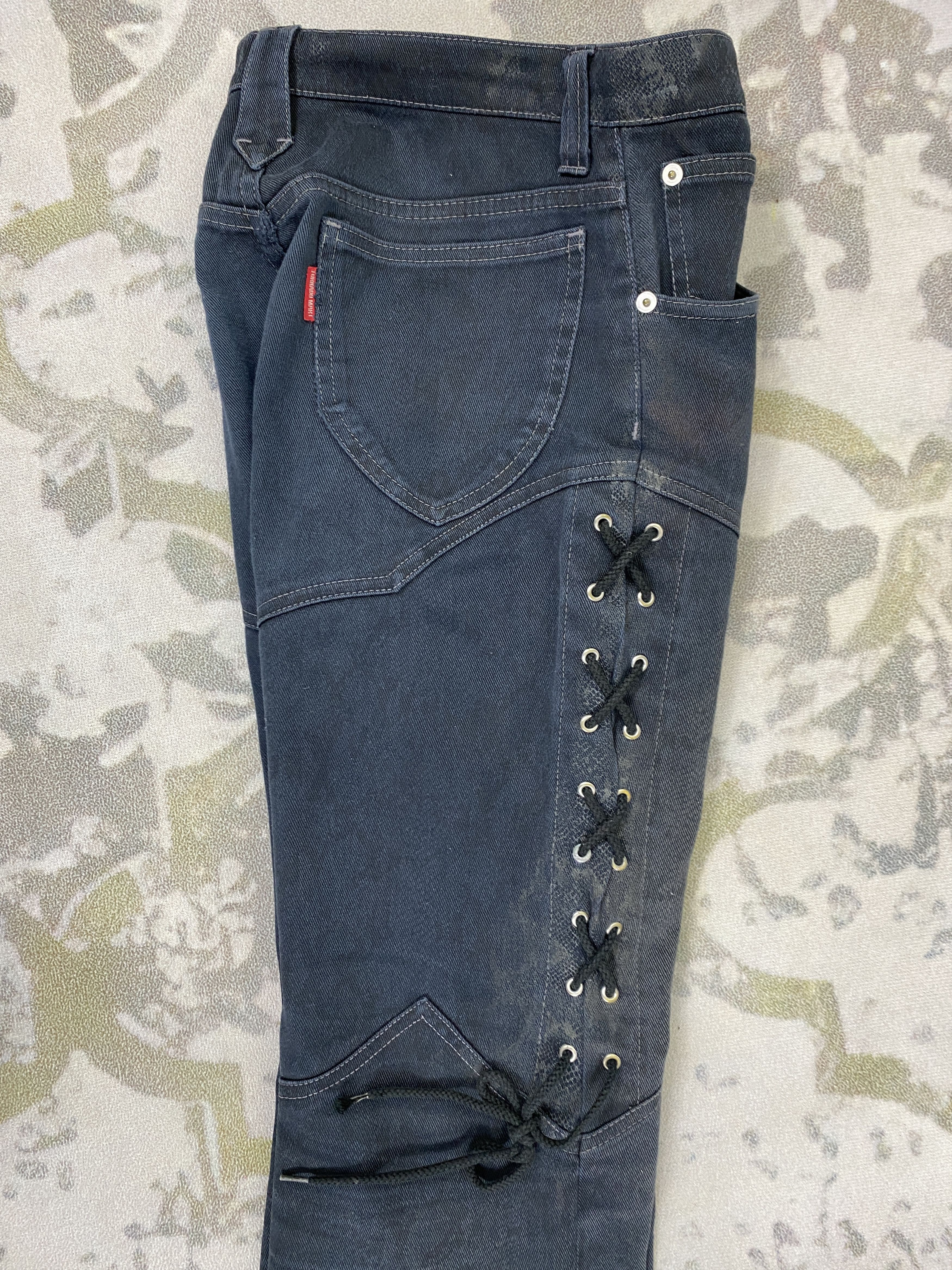 If Six Was Nine Tornado Mart Lace Up Flare Pants -CP282 Size US 30 / EU 46 - 4 Thumbnail