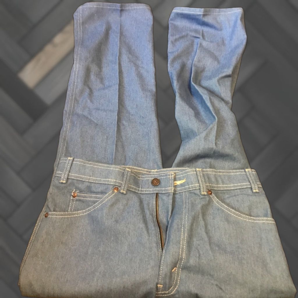 Levi's VINTAGE Levi's 43415 4514 Men's Straight Blue Jeans 33x30 80s Regular Blue Mens Jeans 80s Size US 33 - 1 Thumbnail