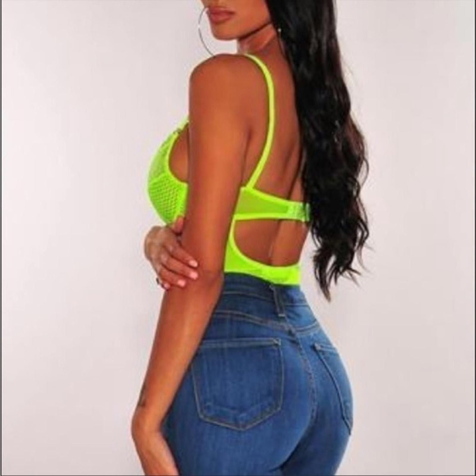 Designer Neon Green Lace Bodysuit NWT Size S / US 4 / IT 40 - 4 Thumbnail