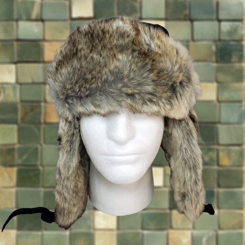Vintage VINTAGE Scala Mens S/M Aviator Bomber Faux Fur Hat Cap Adjustable Black 90s Outdoor Ski Mens Size ONE SIZE - 1 Thumbnail