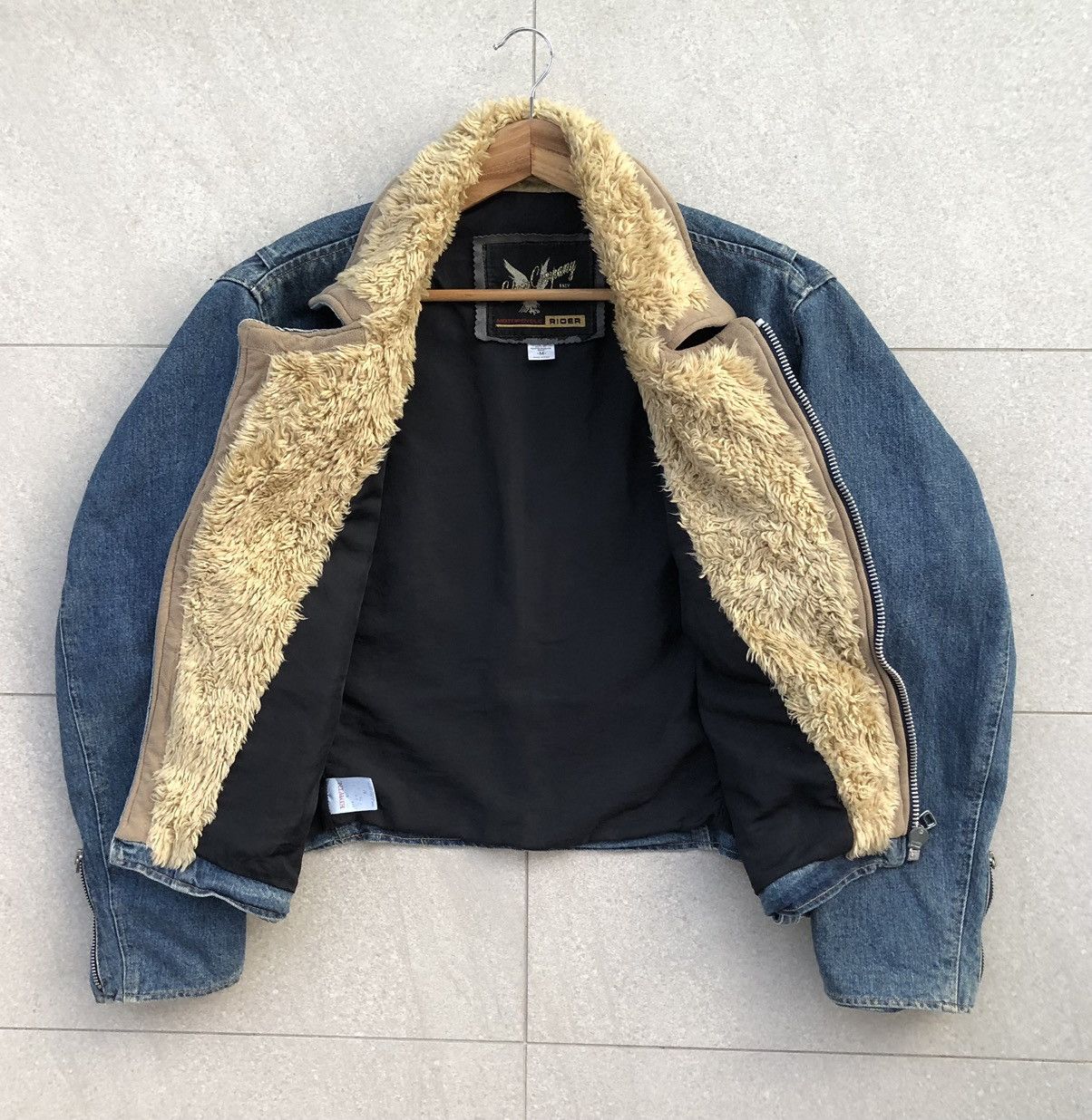Edwin VTG Edwin Motorcycle Rider Double Fur Collar Denim Jacket Size US M / EU 48-50 / 2 - 13 Thumbnail