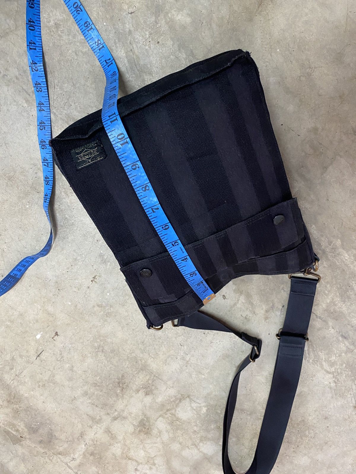 Japanese Brand × Porter × Vintage VINTAGE PORTER YOSHIDA BLACK TONAL STRIPED CANVAS BAG Size ONE SIZE - 9 Thumbnail