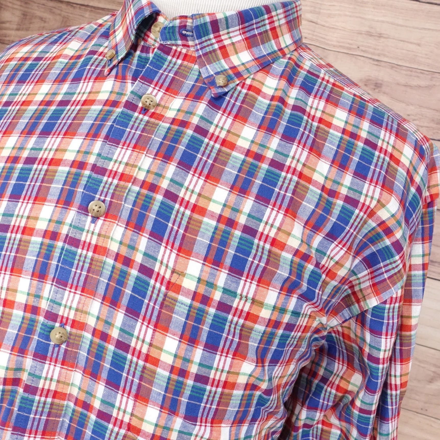 Charles Tyrwhitt Vintage Charles Tyrwhitt Men's 2XL Plaid Linen Blend Casual Button-Down Shirt Size US XXL / EU 58 / 5 - 2 Thumbnail