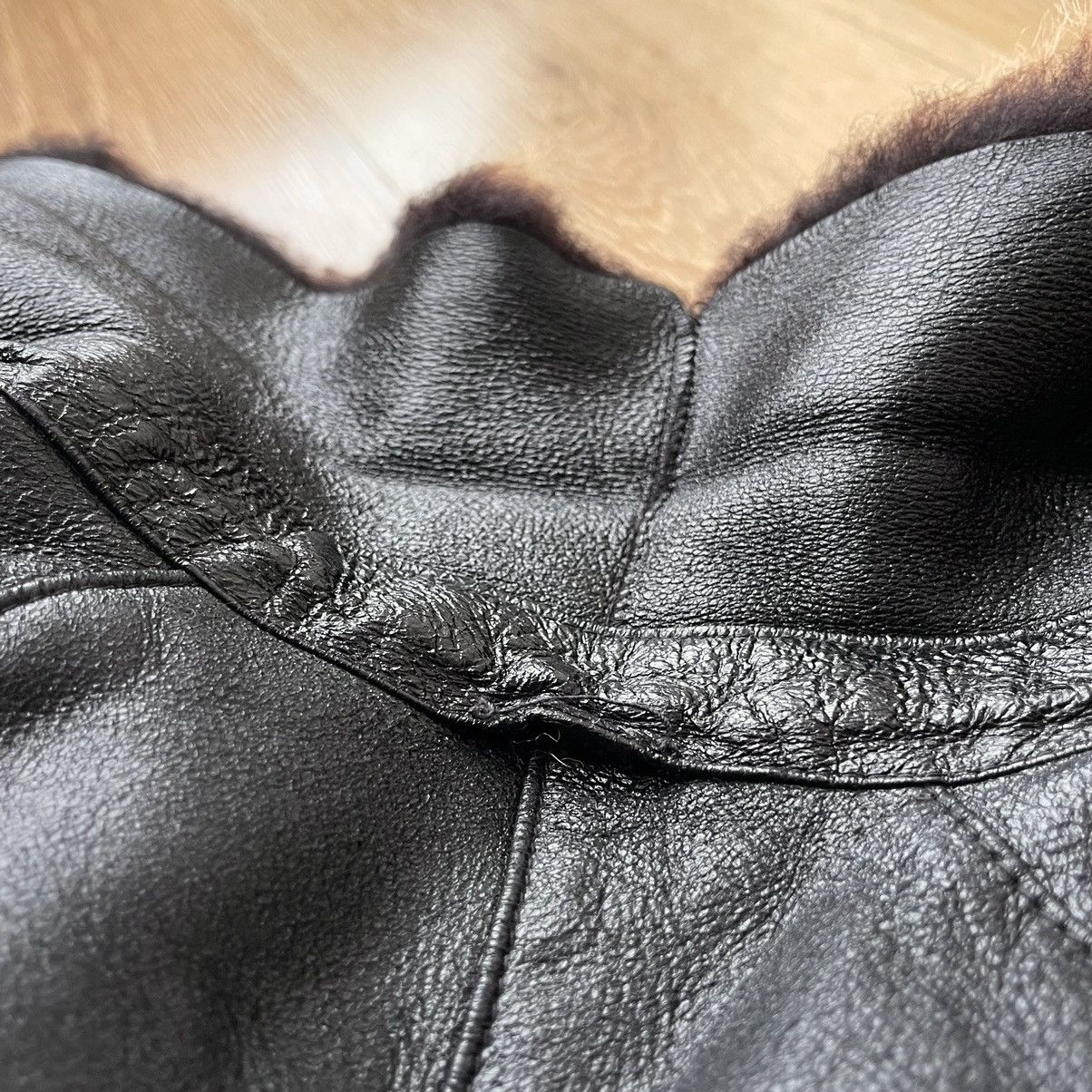 If Six Was Nine 70s VTG Sheepskin Fur Trench Belted Leather Coat LGB Style Size XS / US 0-2 / IT 36-38 - 22 Thumbnail