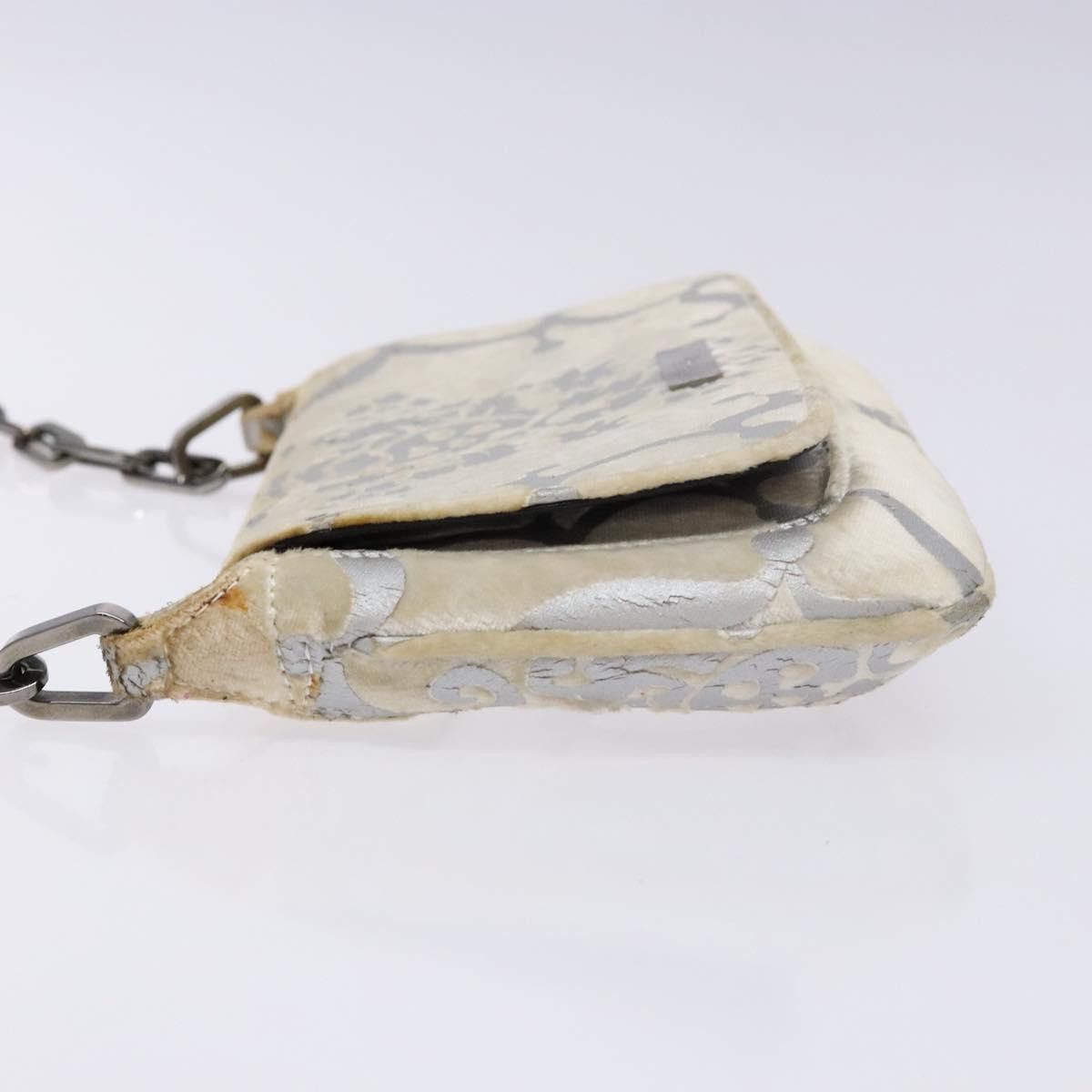 Gucci GUCCI Chain Shoulder Bag Velor White 007 2033 007 2033 Size ONE SIZE - 5 Thumbnail