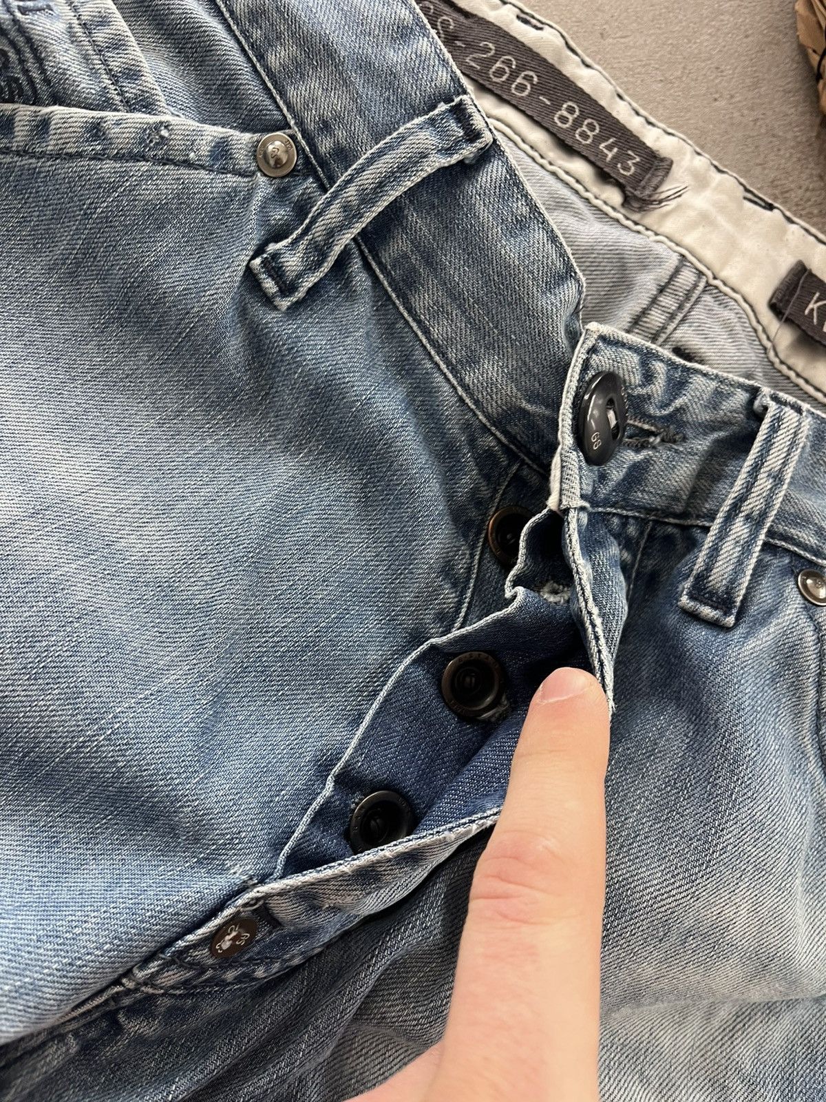 G-Star Vintage GStar Raw Moto Double Knee Faded Denim Jeans Y2K Size US 31 - 14 Thumbnail