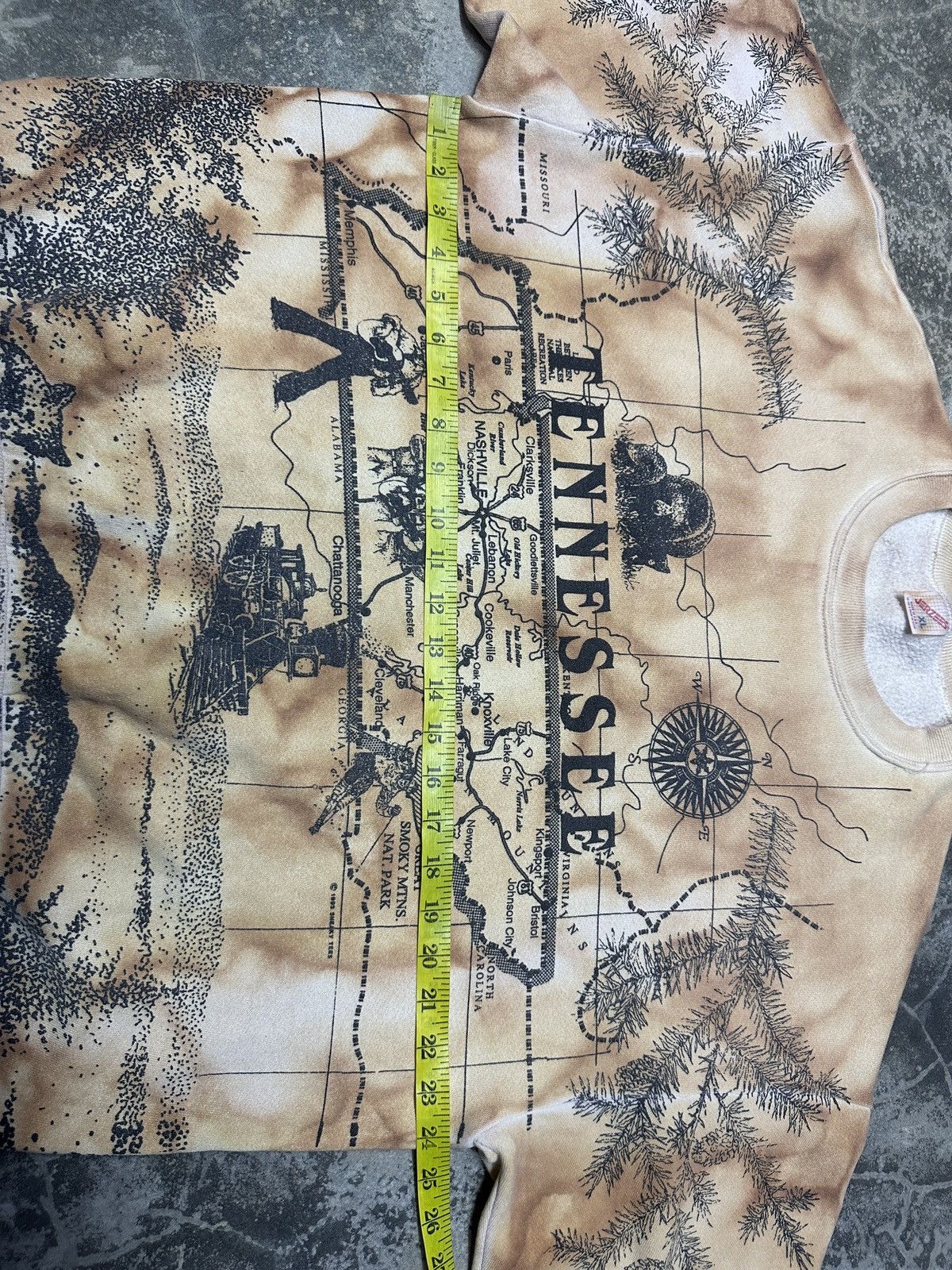 Vintage Vintage 1992 Sneaky Tees Tennessee Maps OVP sweatshirt Size US XL / EU 56 / 4 - 12 Thumbnail