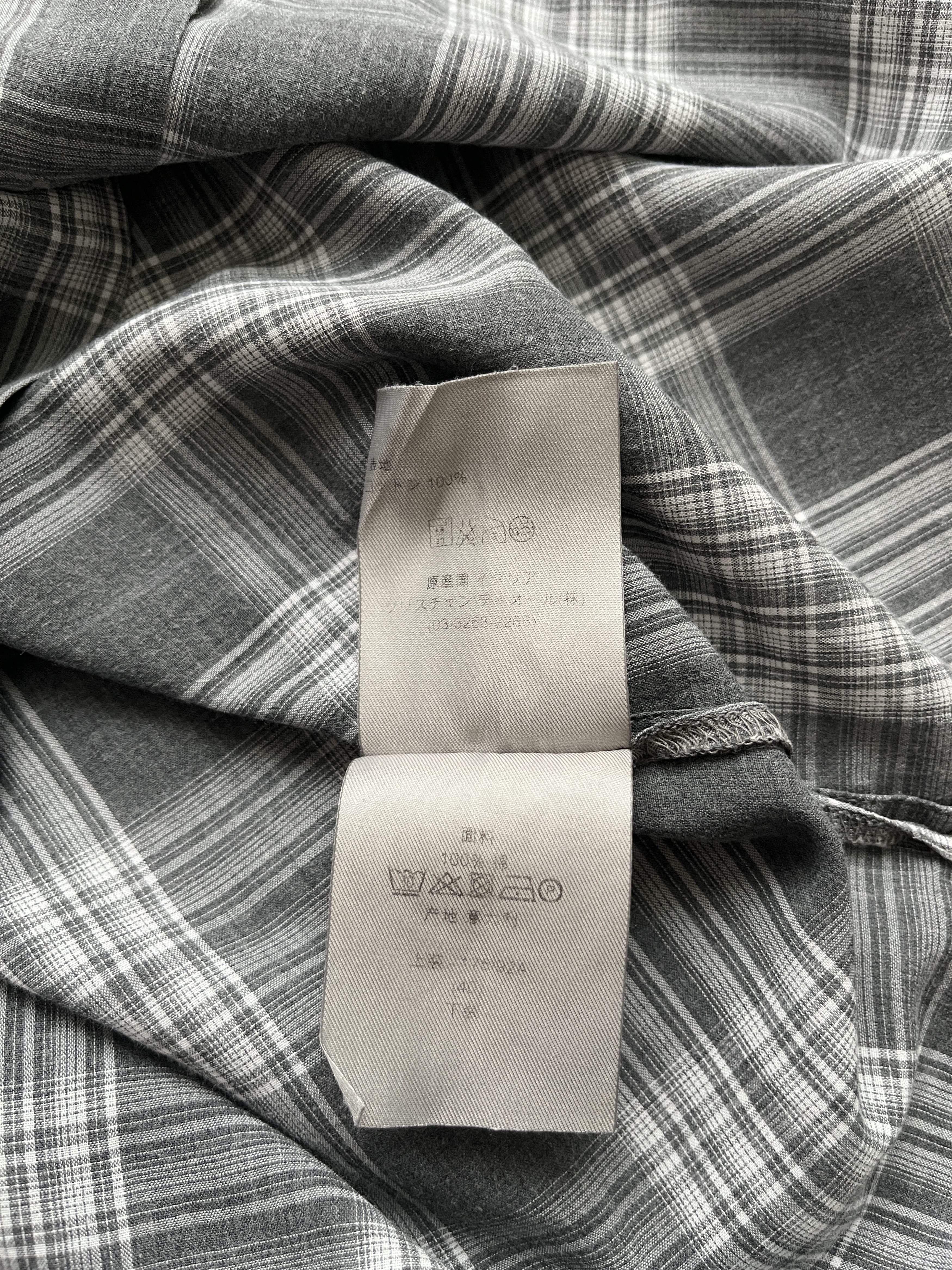 Dior ⚡️QUICK SALE⚡️Dior Gray Checked Shirt with Mao Collar Size US M / EU 48-50 / 2 - 6 Thumbnail
