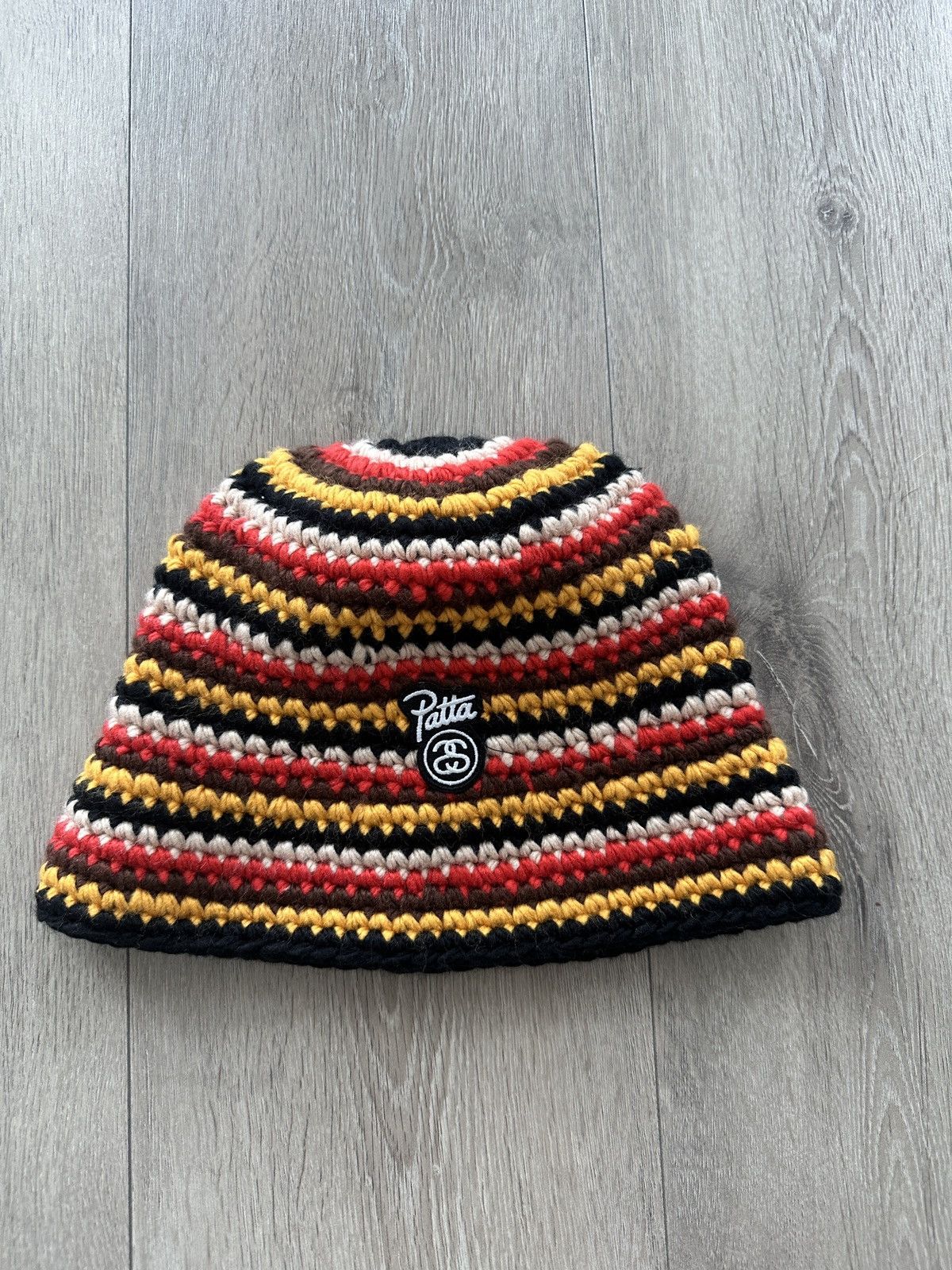 Patta × Stussy Patta x Stussy Striped Knit Bucket Hat | Grailed