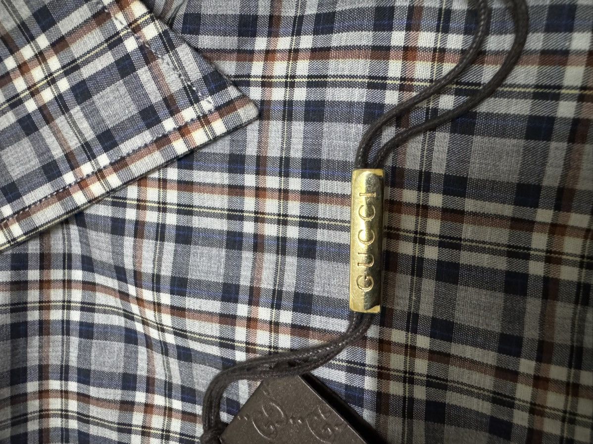 Gucci Gucci men's long-sleeve button-down shirt plaid or checked Size US M / EU 48-50 / 2 - 7 Thumbnail