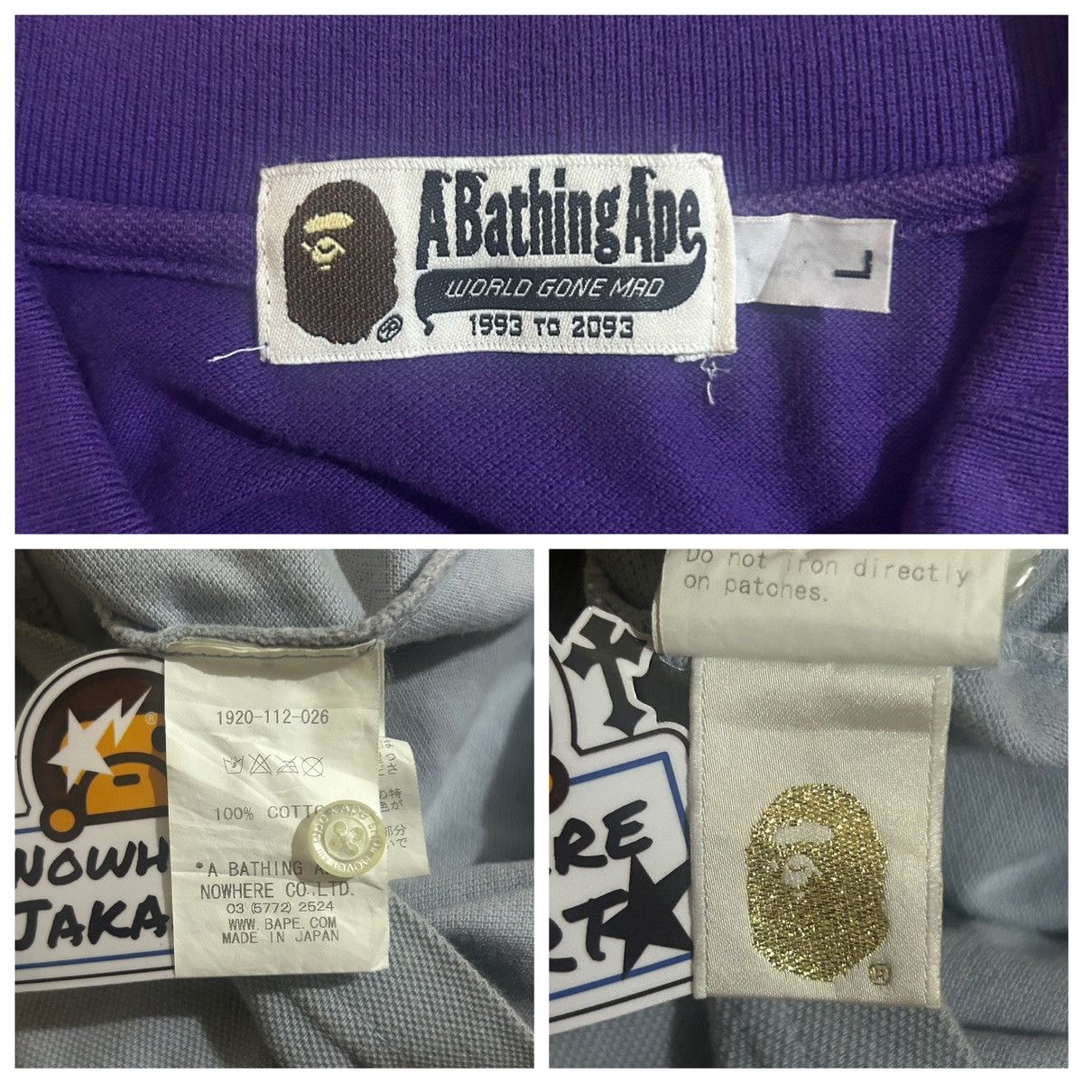 Bape Ape General Gradation Polo Size US L / EU 52-54 / 3 - 9 Thumbnail