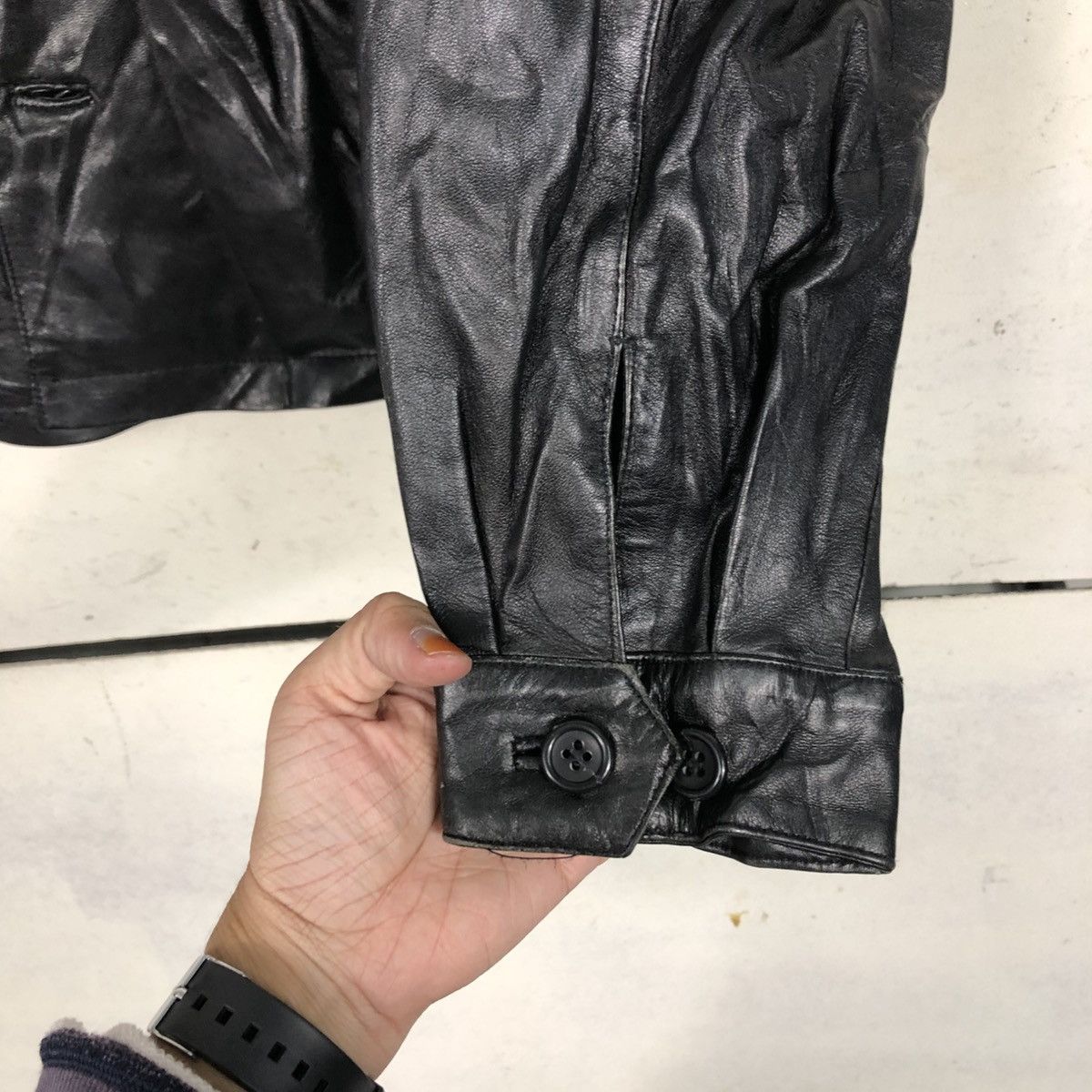 Japanese Brand 📌Vintage Biker Leather Jacket Suburban Issey Miyake Size US L / EU 52-54 / 3 - 17 Thumbnail