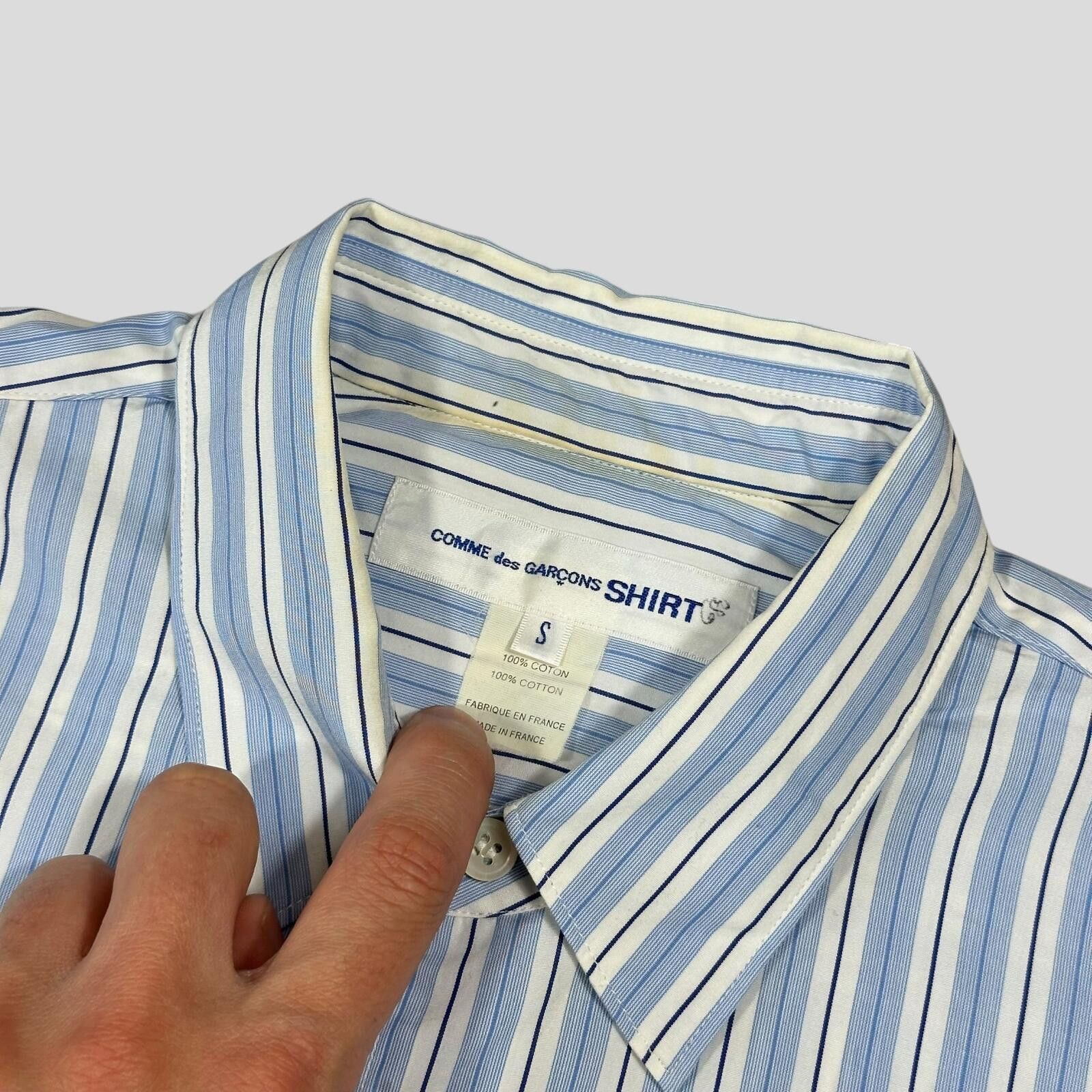 Comme des Garcons Comme Des Garçons SHIRT 00’s Striped Baby Blue Shirt - M Size US M / EU 48-50 / 2 - 2 Thumbnail