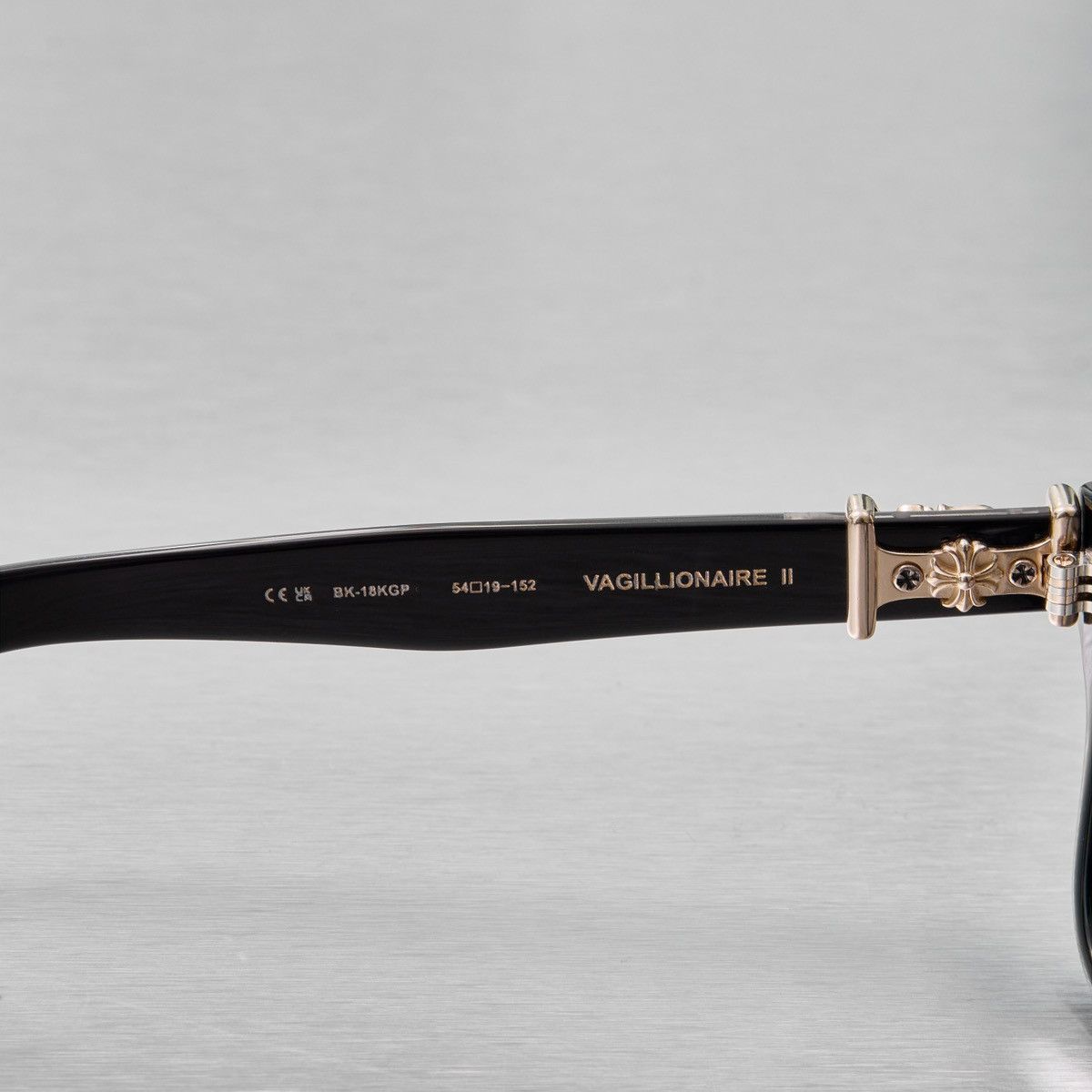 Chrome Hearts CHROME HEARTS VAGILLIONAIRE II BK -18KGP DIAMOND BOY GLASSES Size ONE SIZE - 5 Thumbnail