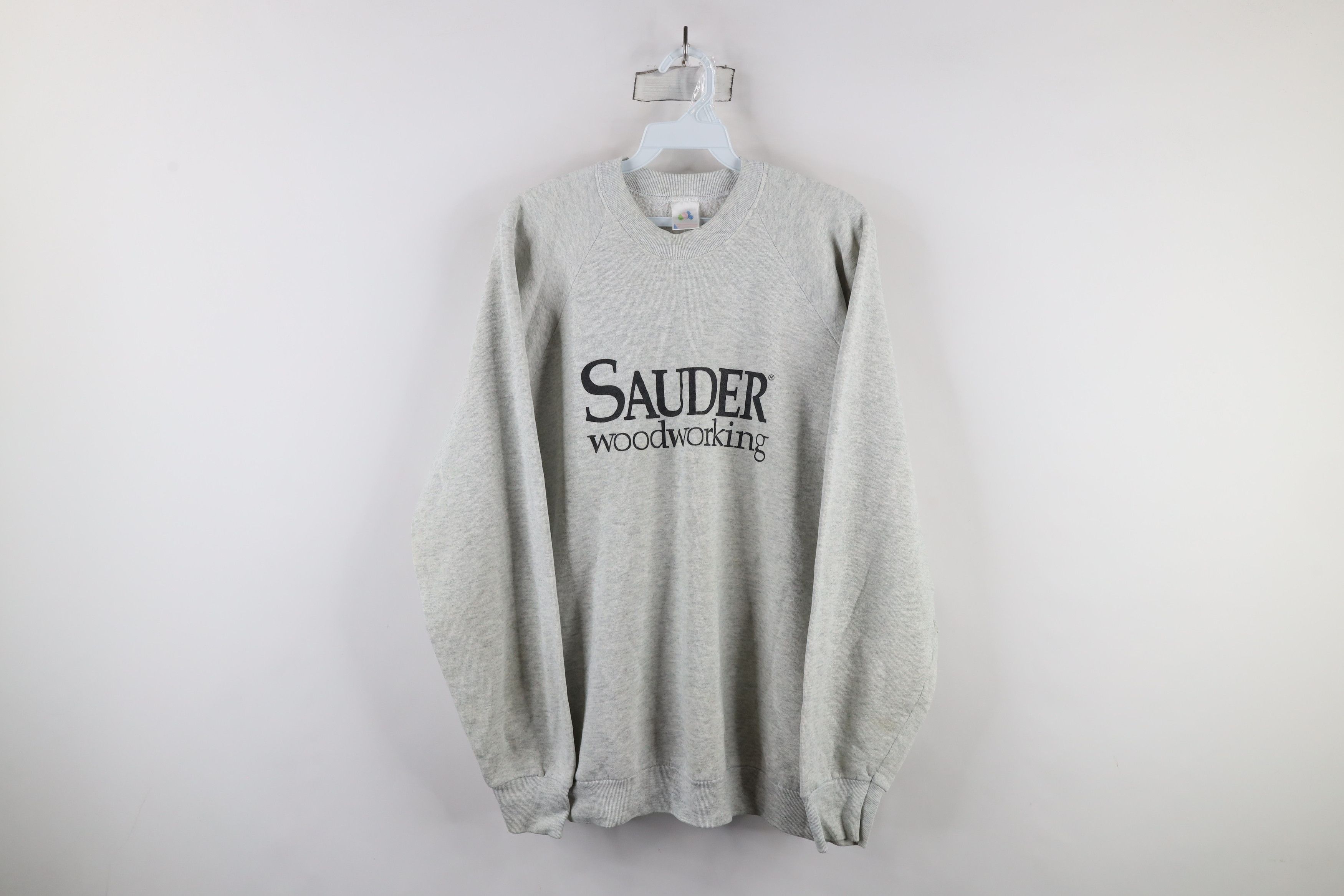 Vintage Vintage 90s Sauder Woodworking Crewneck Sweatshirt Gray USA Size US XL / EU 56 / 4 - 1 Thumbnail