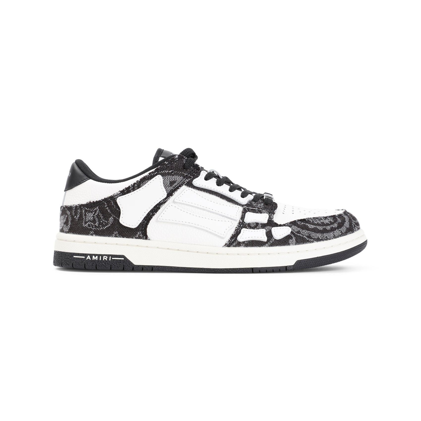 Amiri o1orln1125 Bandana Denim Skeleton Top Low Sneakers Size US 12 / EU 45 - 1 Thumbnail