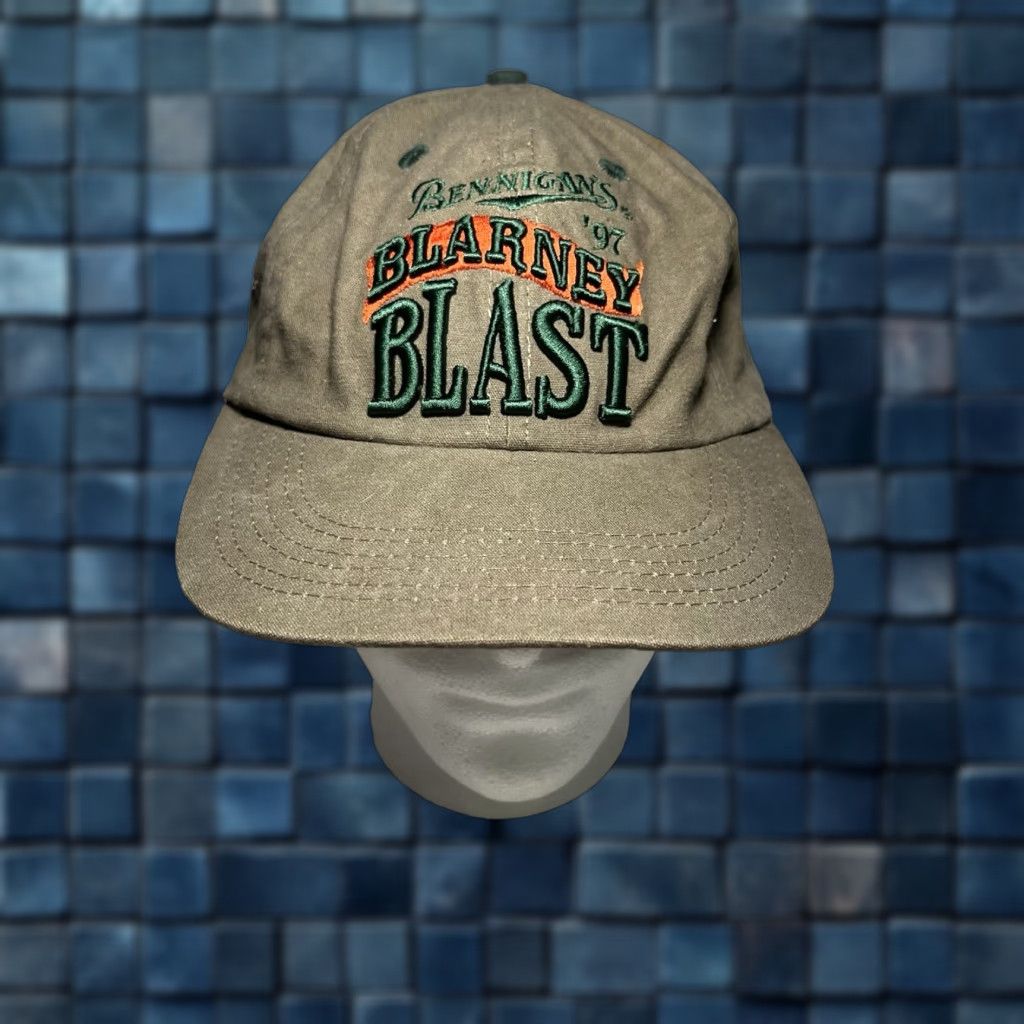 Vintage VTG Bennigans Blarney Blast 1997 Hat Cap Snapback Cap Kati Headwear Adjustable Green Cotton Canvas Men Baseball Cap Logo Vintage Size ONE SIZE - 1 Thumbnail