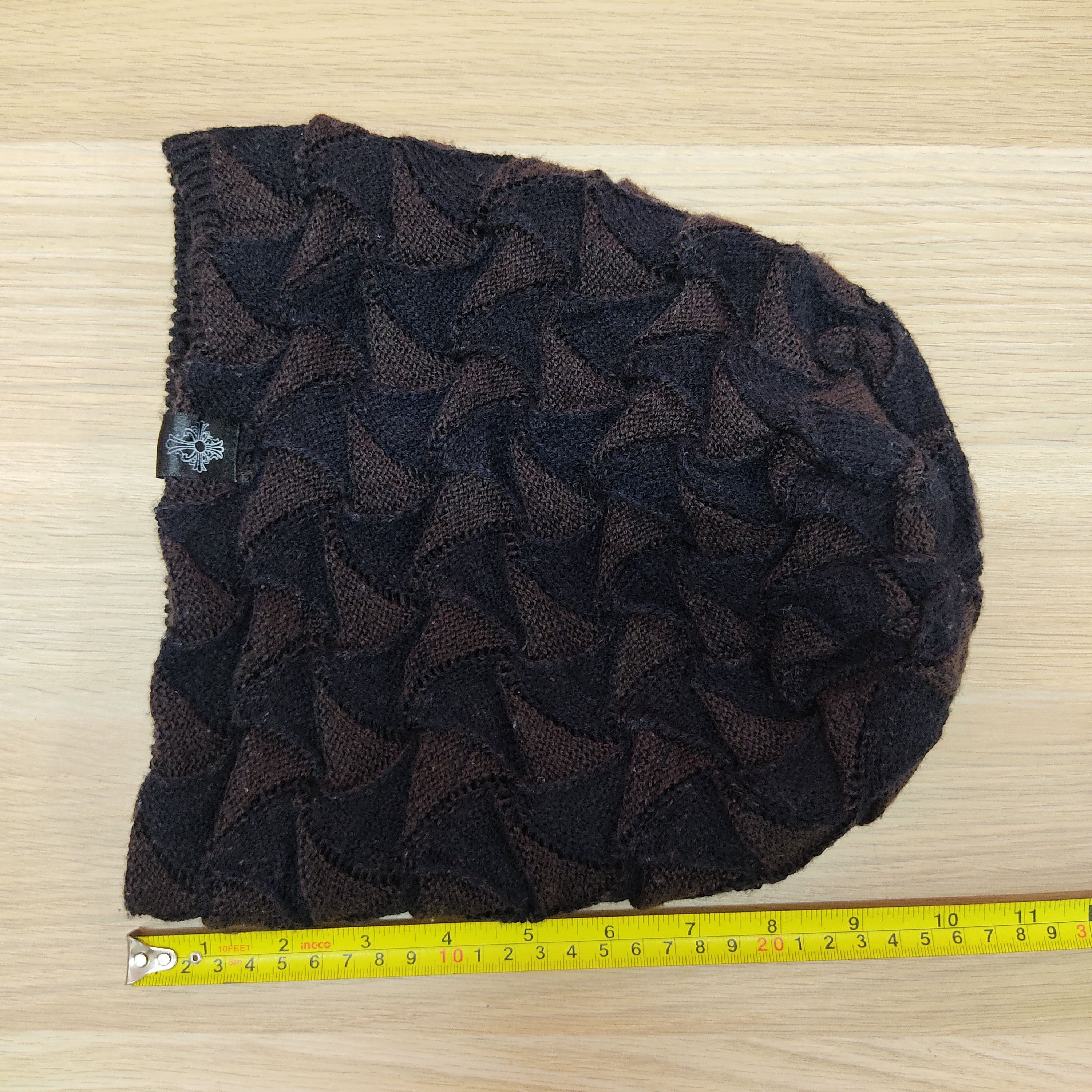 Beauty Beast Reversible Knitted Chrome of Hearts Inspired Pattern Beanie Size ONE SIZE - 7 Thumbnail