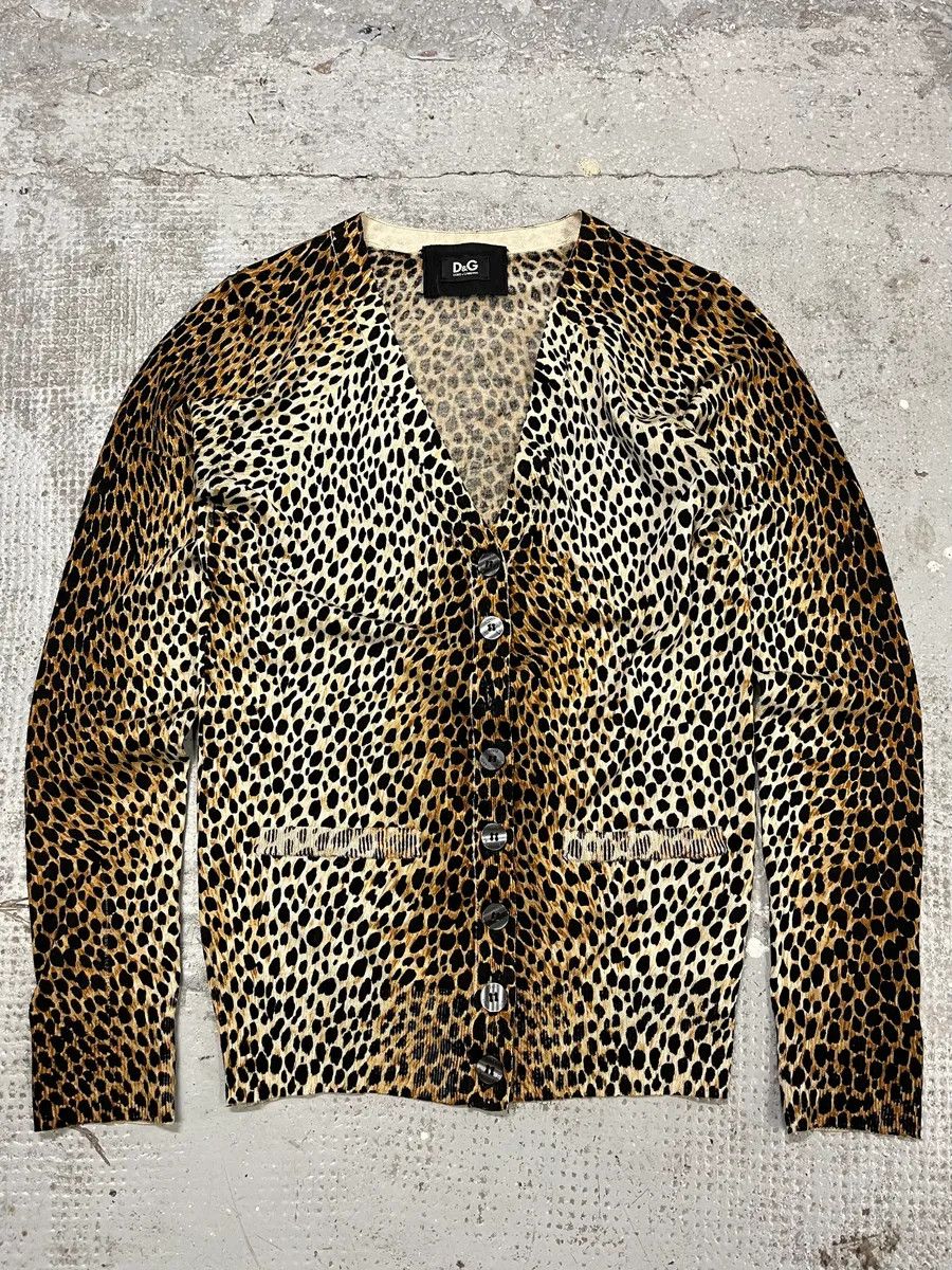 Dolce & Gabbana SS1996 Dolce & Gabbana Leopard Cardigan Size S / US 4 / IT 40 - 1 Thumbnail
