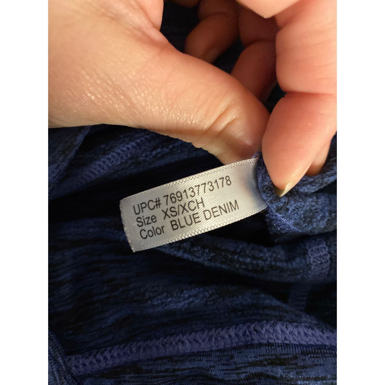 Other Athleisure High Rise Blue Denim Print Leggings XS Yoga Pants Size 22" - 5 Thumbnail