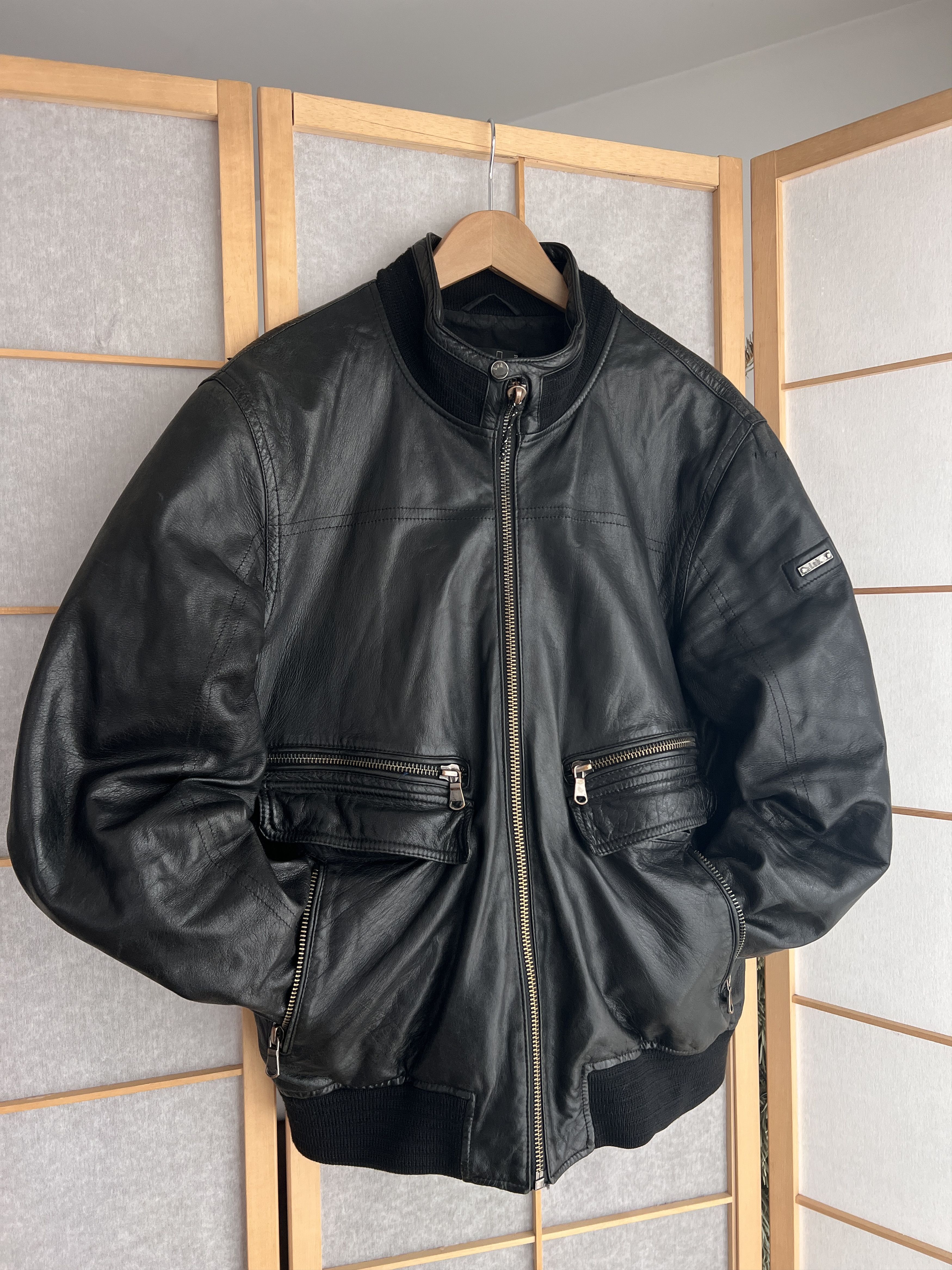 If Six Was Nine Vintage 2000s leather bomber jacket baggy boxy y2k japanese Size US L / EU 52-54 / 3 - 5 Thumbnail