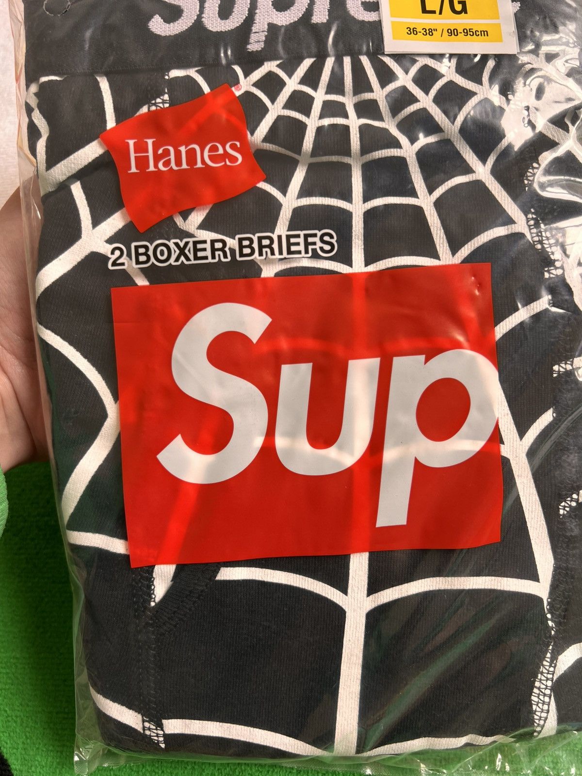 Supreme L Supreme x Marvel Spider-Man Web Boxer Briefs hanes Black Size US 34 / EU 50 - 17 Thumbnail