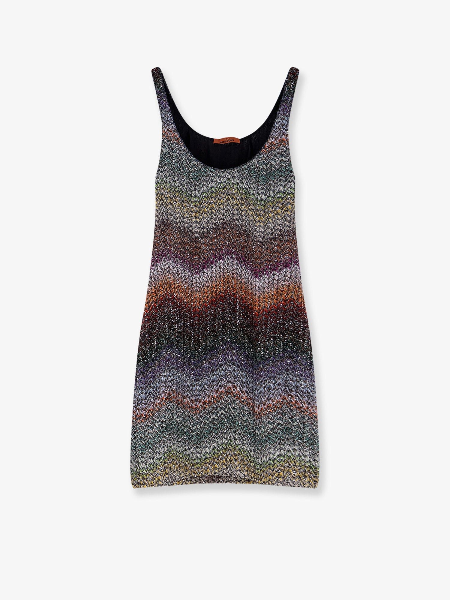 Short Knitted Dress With All-Over Sequins