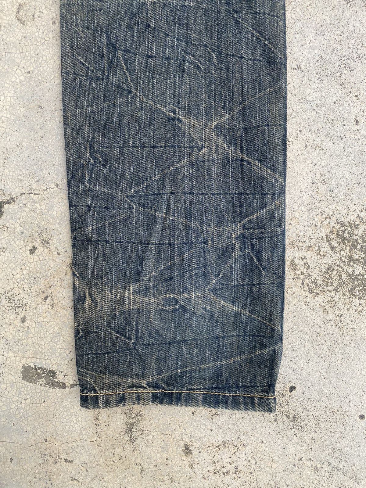If Six Was Nine × Japanese Brand × Tornado Mart Edwin Distressed Mud Washed Studed Jeans Size US 35 - 21 Thumbnail