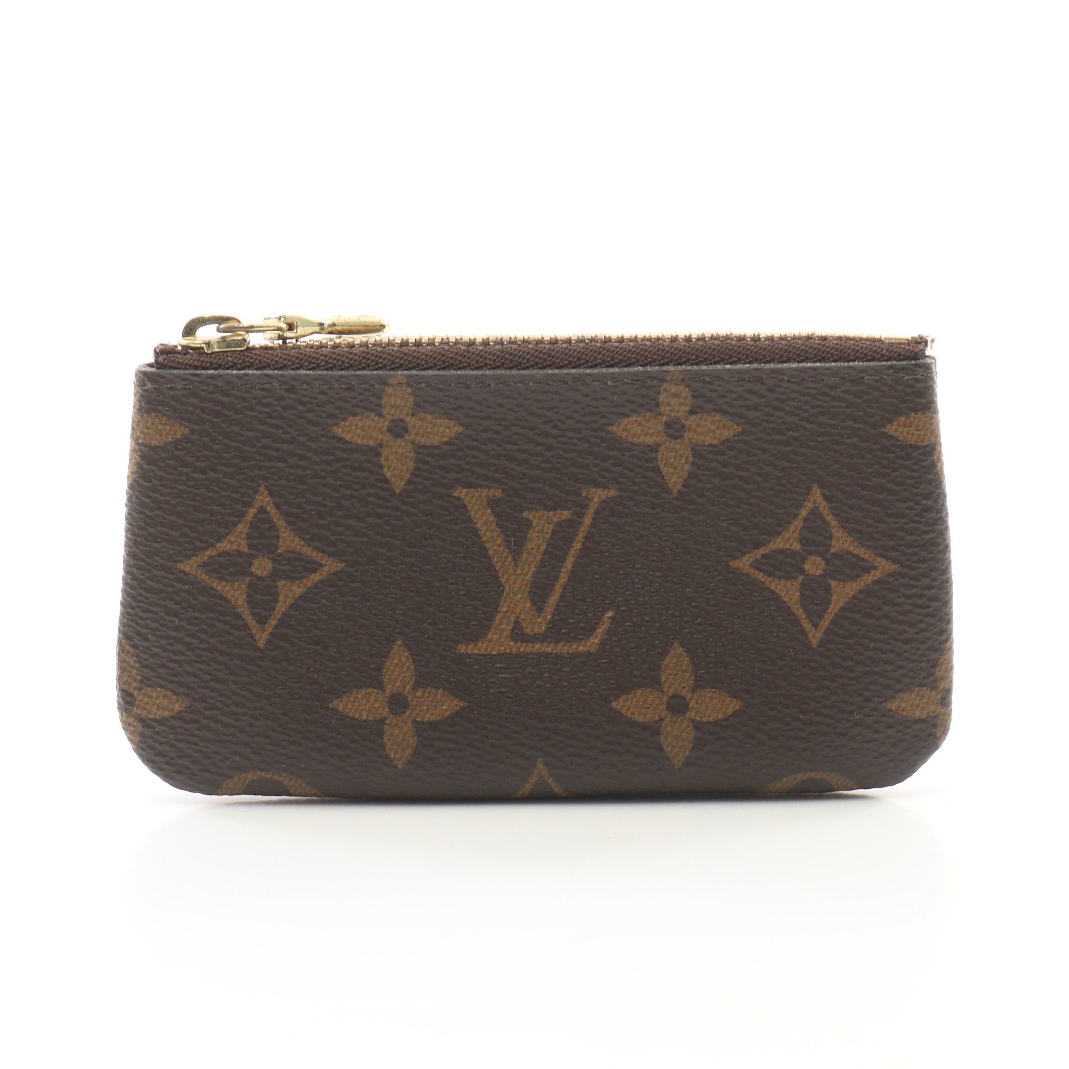 Louis Vuitton Louis Vuitton Pochette Cle Monogram Coin Purse Brown With Key Ring Size ONE SIZE - 1 Thumbnail