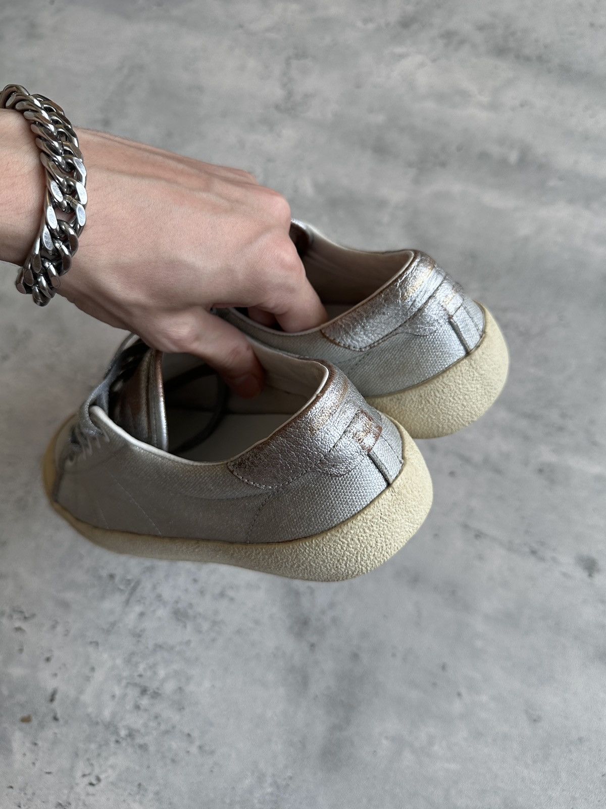 Saint Laurent Paris HEDI SLIMANE | SL/37 “METALLIC” COURT CLASSIC LOW TOP Size US 7 / EU 40 - 2 Thumbnail