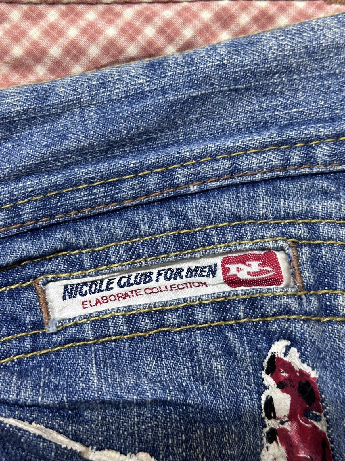 Who Decides War Vintage Nicole Club For Men Red Flower Printed Denim Size US 32 / EU 48 - 12 Thumbnail