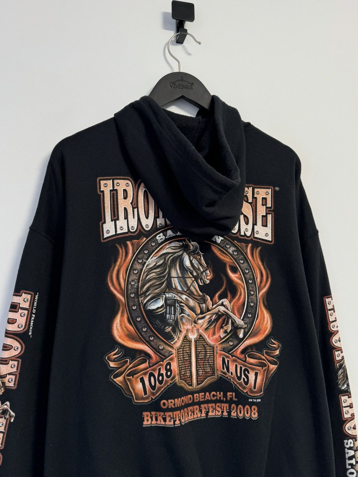 Vintage Iron Horse 2008 Bike week Zip hoodie Vintage Size US XL / EU 56 / 4 - 9 Thumbnail