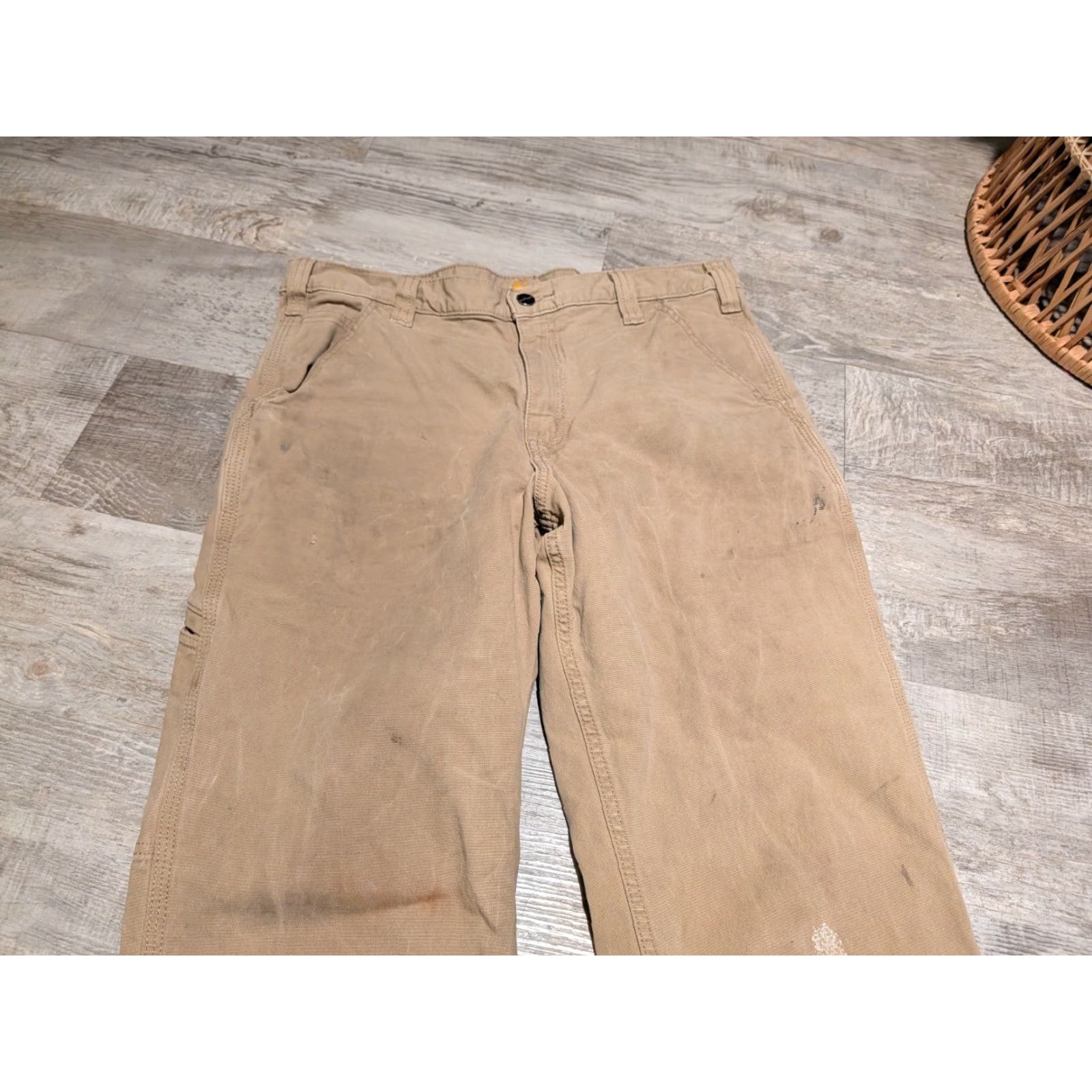 Carhartt Carhartt Relaxed Fit Utility Pants Mens 34x30 Tan Twill Workwear Pants Size US 34 / EU 50 - 4 Thumbnail