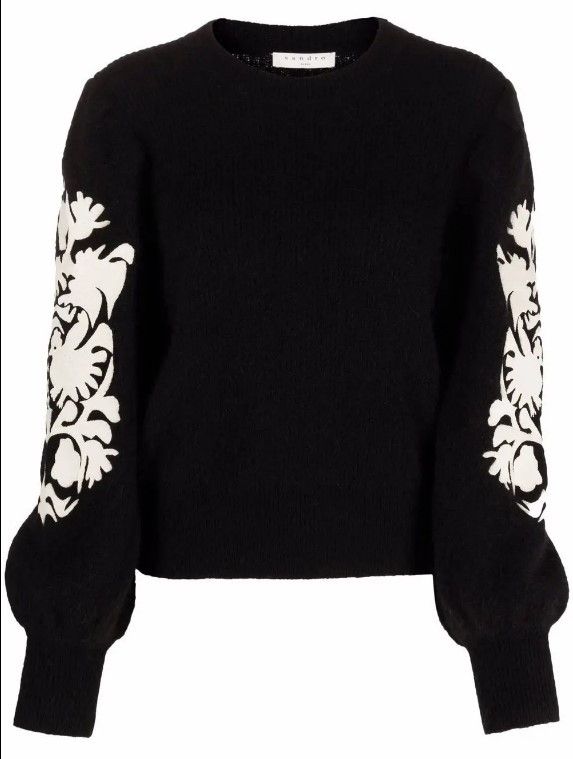 Sandro Sandro embroidered peppy baggy sleeve jumper. Size 2. Size S / US 4 / IT 40 - 14 Thumbnail