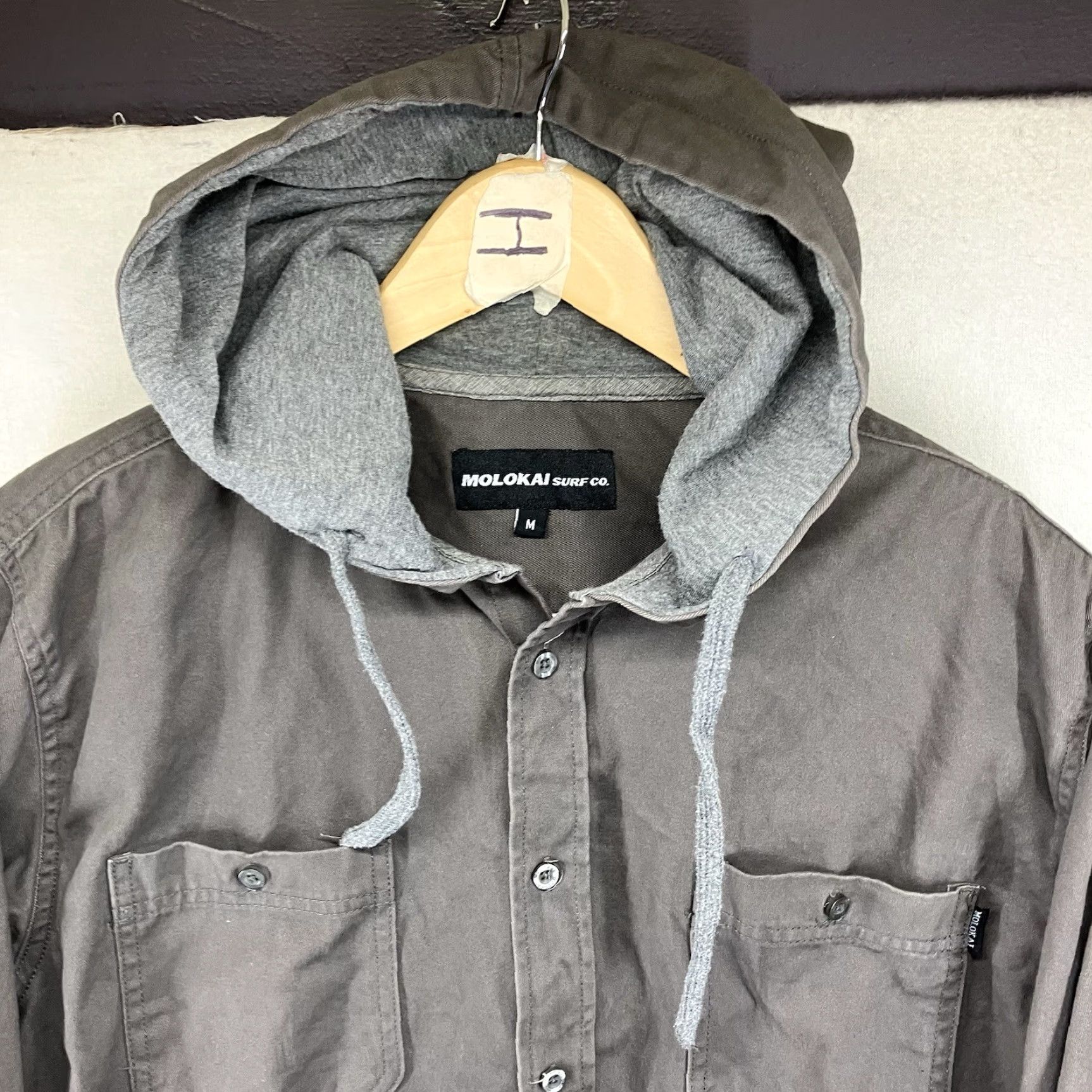 CO VINTAGE Molokai Surf Co Hoodie Men's M Long Sleeve Denim Brown Casual Fall Winter Size US M / EU 48-50 / 2 - 4 Thumbnail
