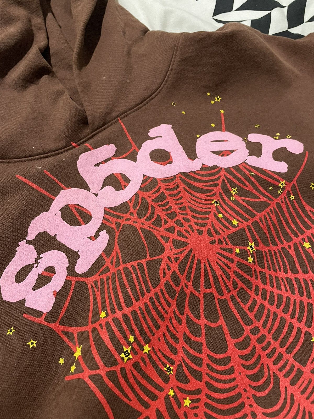 image of Spider Worldwide x Young Thug Sp5Der Hoodie Brown, Men's (Size 2XL)