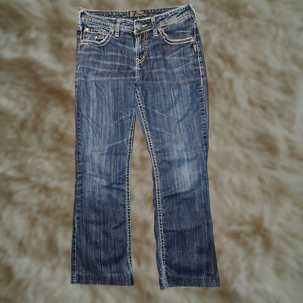 Silver Jeans Co. Silver Jeans Women's Bootcut Jeans Low Rise Silver 29x26 Natsuki Preppy Size 29" - 1 Thumbnail