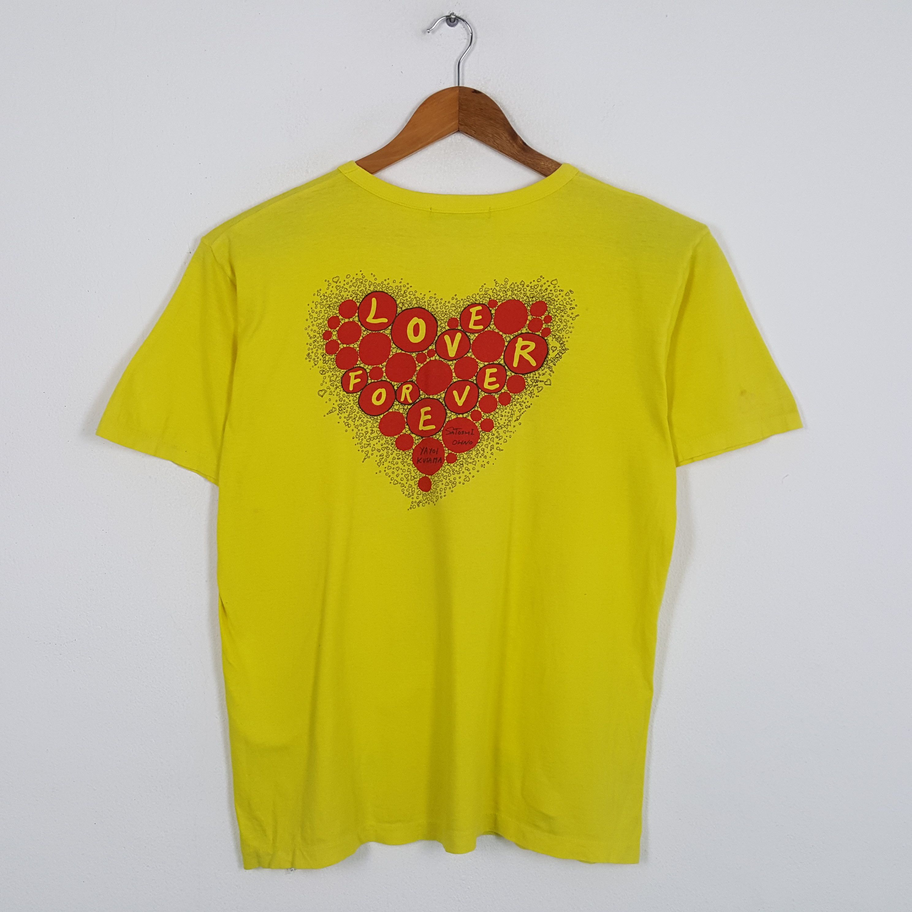 Band Tees × Vintage Vintage YAYOI KUSAMA x SATOSHI OHNO Japanese Brand T-Shirts Size US XL / EU 56 / 4 - 3 Thumbnail