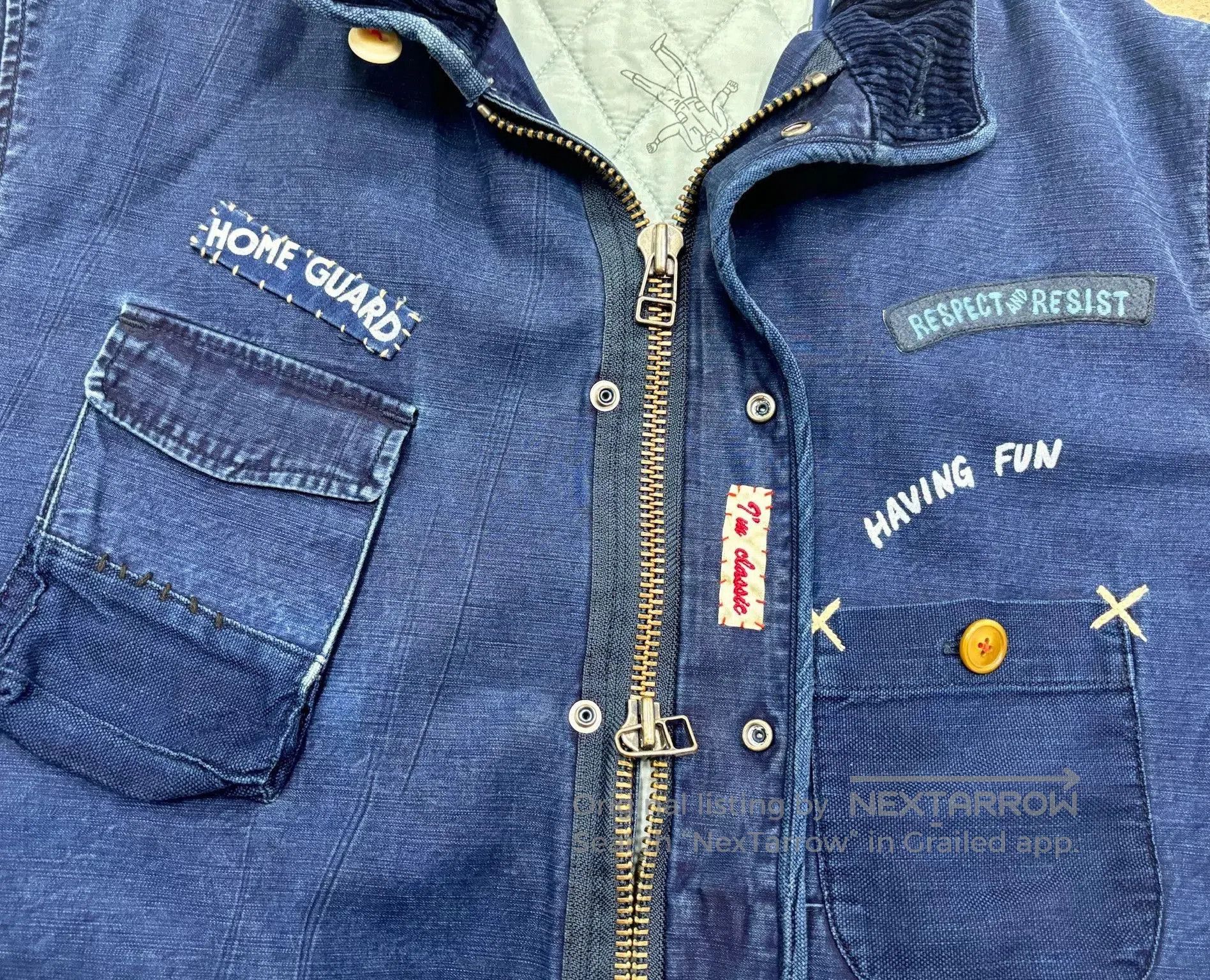Porter Classic porter classic military coat blue dye patches. Size US S / EU 44-46 / 1 - 5 Thumbnail