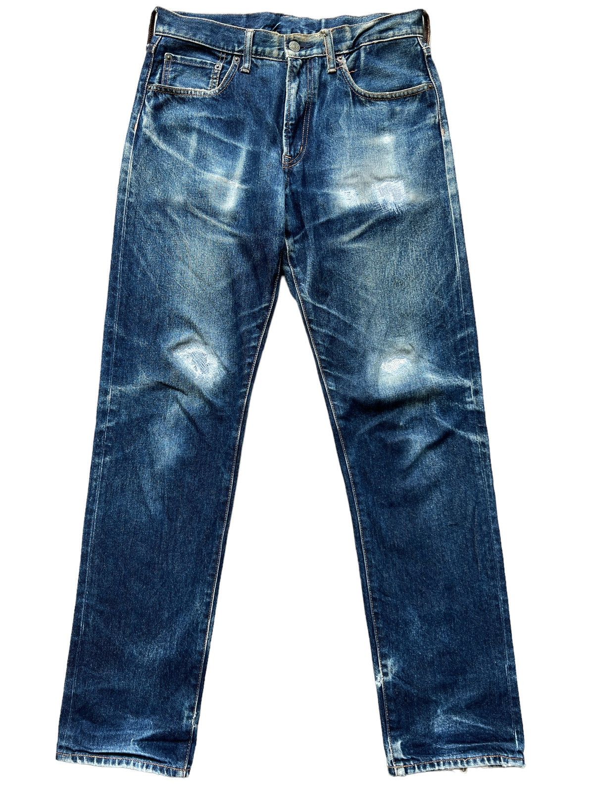 Uniqlo Vintage Japanese Uniqlo Distressed Denim Jeans 32x32 Size US 32 / EU 48 - 2 Thumbnail