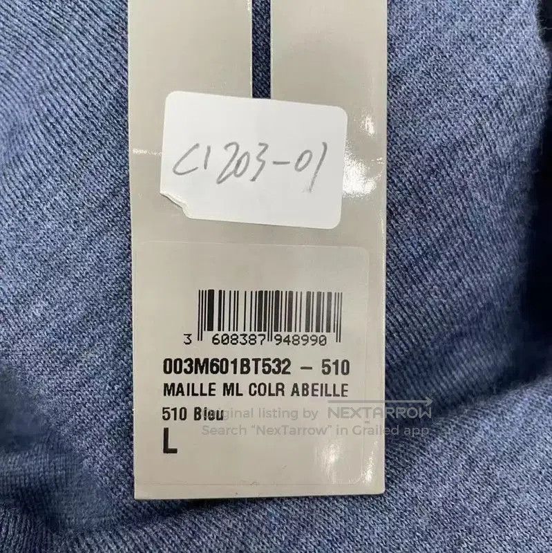 Other Dior Men's Blue Wool Long Sleeve Sweater . Size US L / EU 52-54 / 3 - 6 Thumbnail