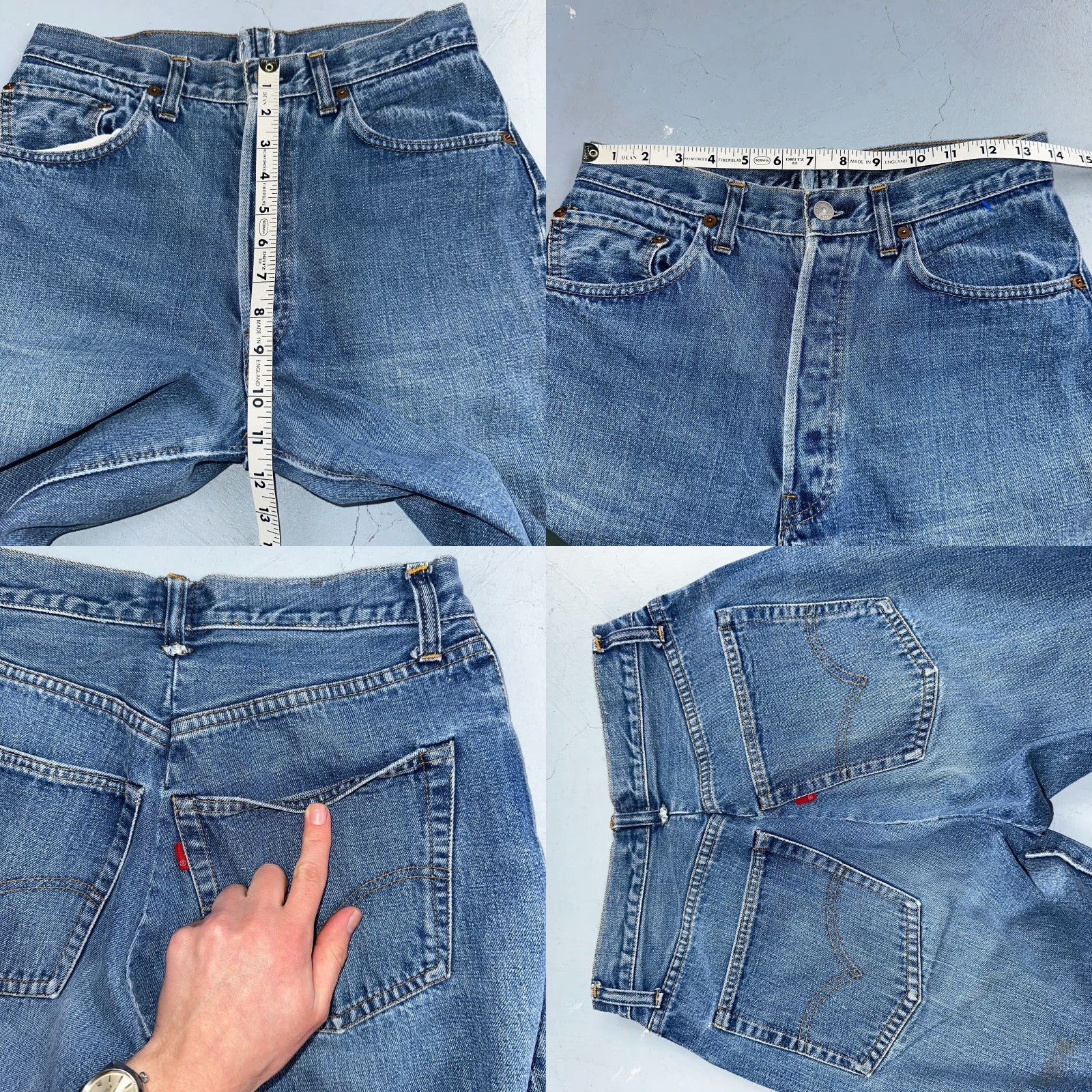 Levi's Levi's 501 XX VTG 70s Jeans Straight 27x31 Med Wash Blue Denim Cotton Button Vintage Men Regular XX 501 Series USA 80s 70s Tailored Altered Size US 27 - 10 Thumbnail