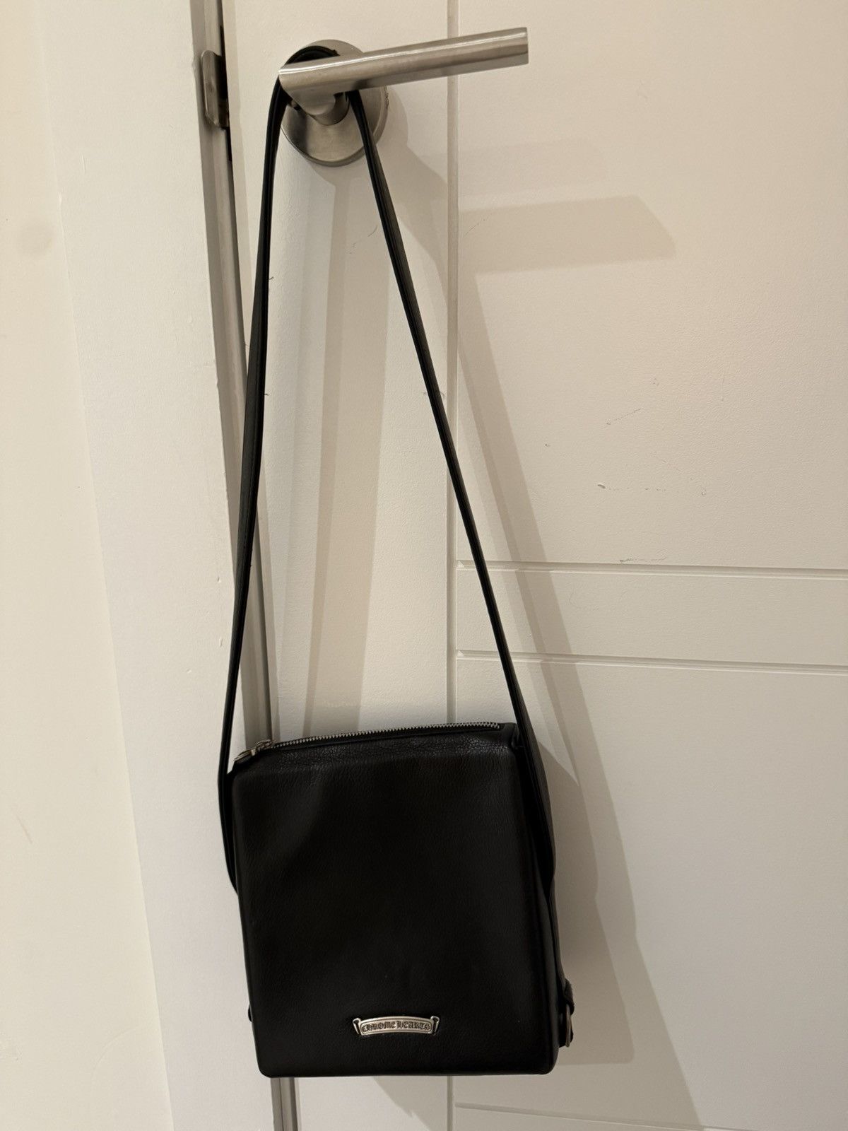 Chrome Hearts Leather chrome hearts messenger bag in black Size ONE SIZE - 7 Thumbnail