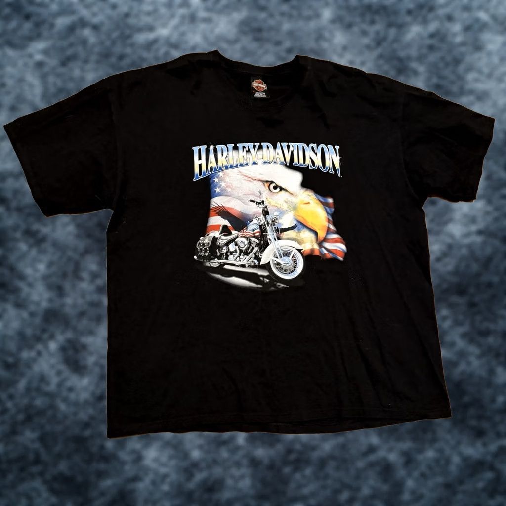 Harley Davidson VINTAGE Harley Davidson Shirt Size 3XL Eagle Motorcycle 90s Vtg Men’s T Size US XXL / EU 58 / 5 - 1 Thumbnail