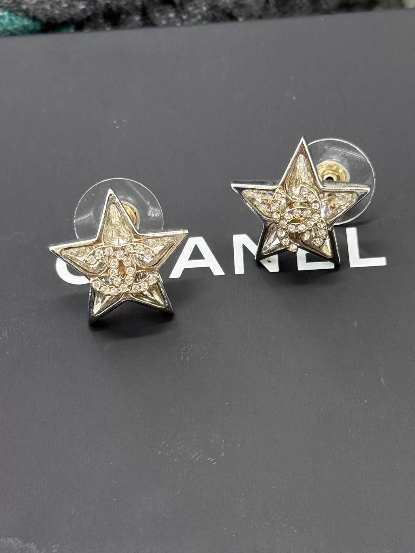 Chanel Chanel Star Rhinestone Stud Earrings New Size ONE SIZE - 3 Thumbnail